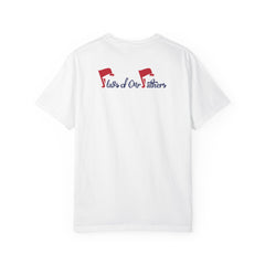 Flags of Our Father Graphic Tee - Unisex T-shirt Blue Red