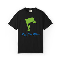 Flags of Our Father Graphic Tee - Blue Green