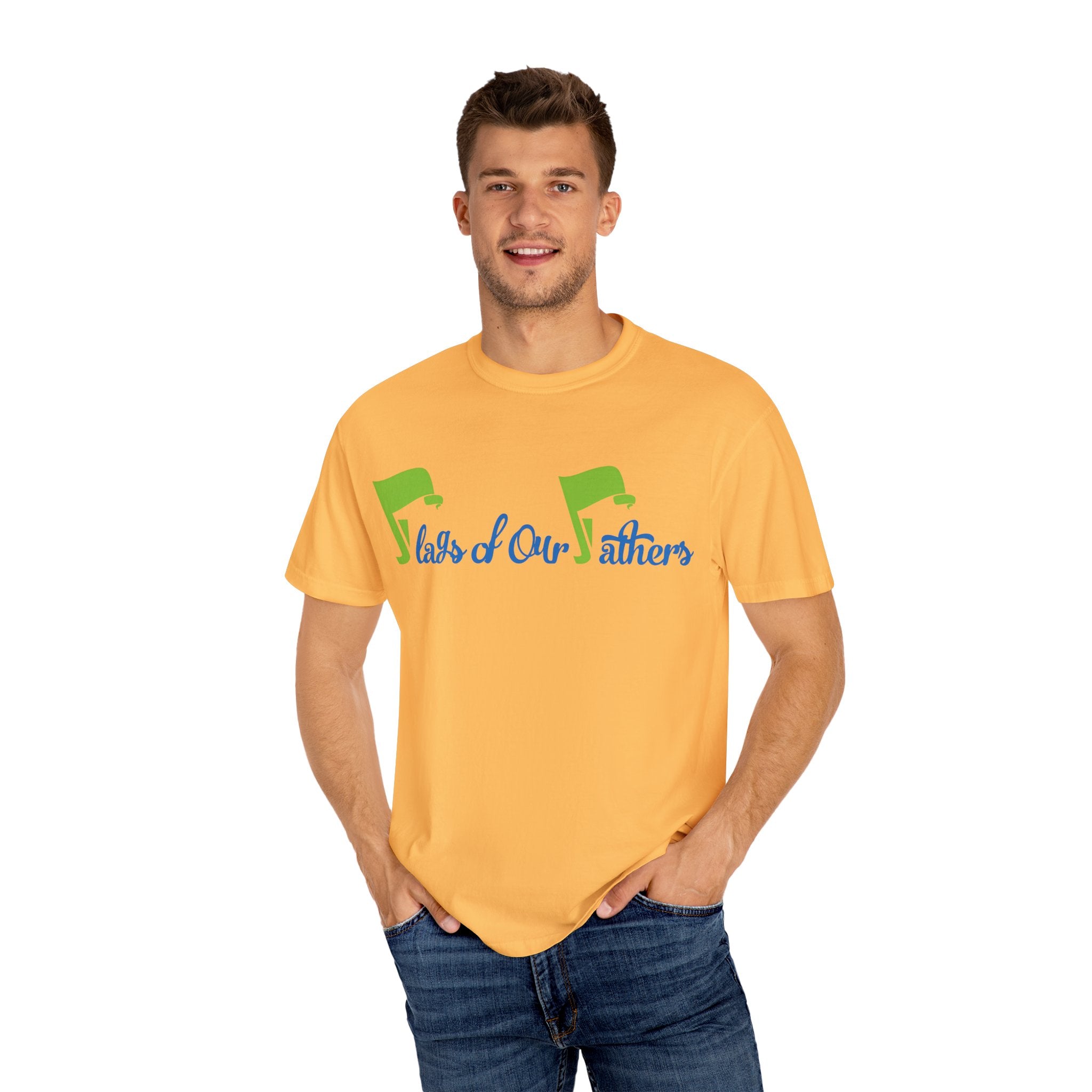 Flags of Our Father T-shirt - Blue Green