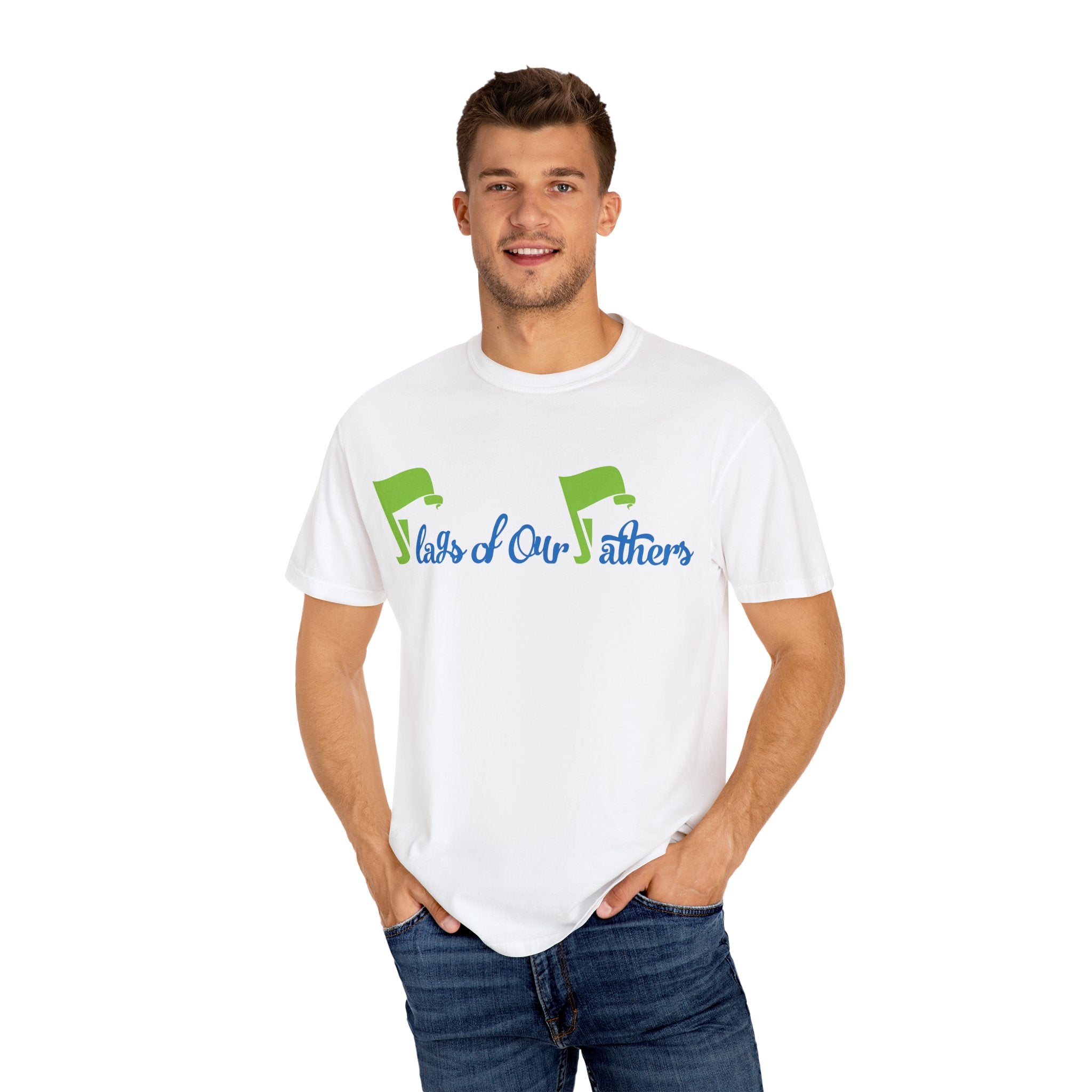 Flags of Our Father T-shirt - Blue Green