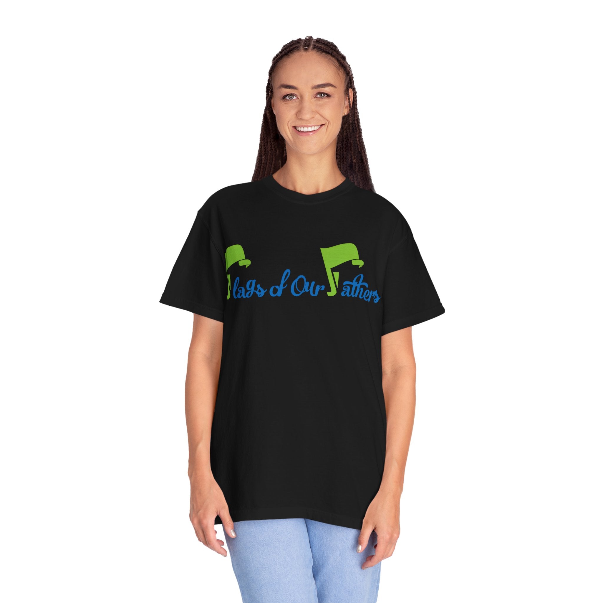 Flags of Our Father T-shirt - Blue Green