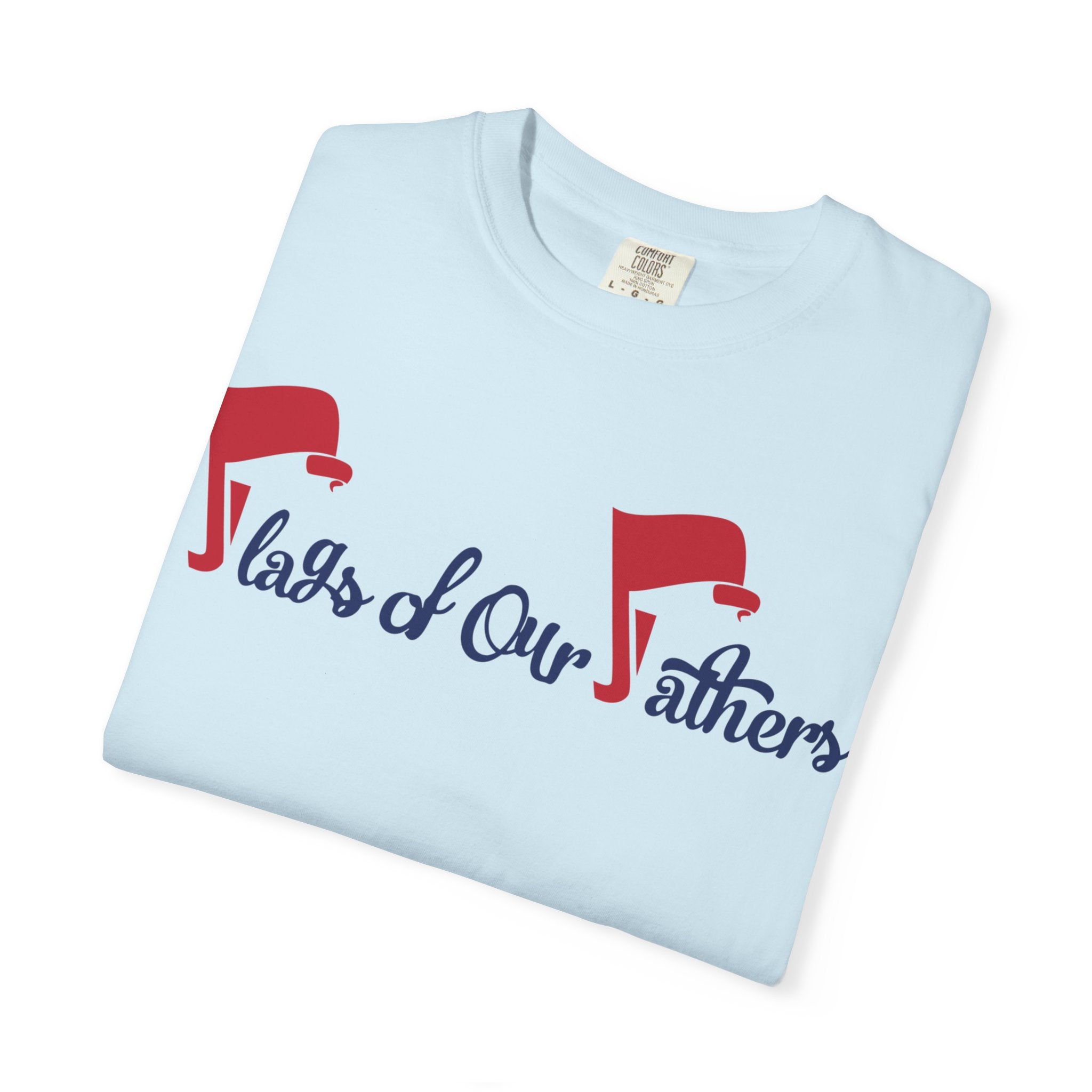 Flags of Our Father Graphic T-shirt - Blue Red