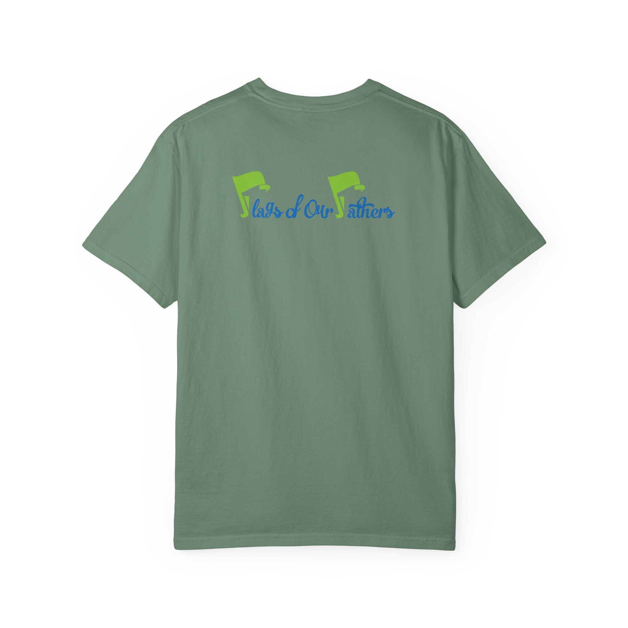 Flags of Our Father Graphic Tee - Blue Green