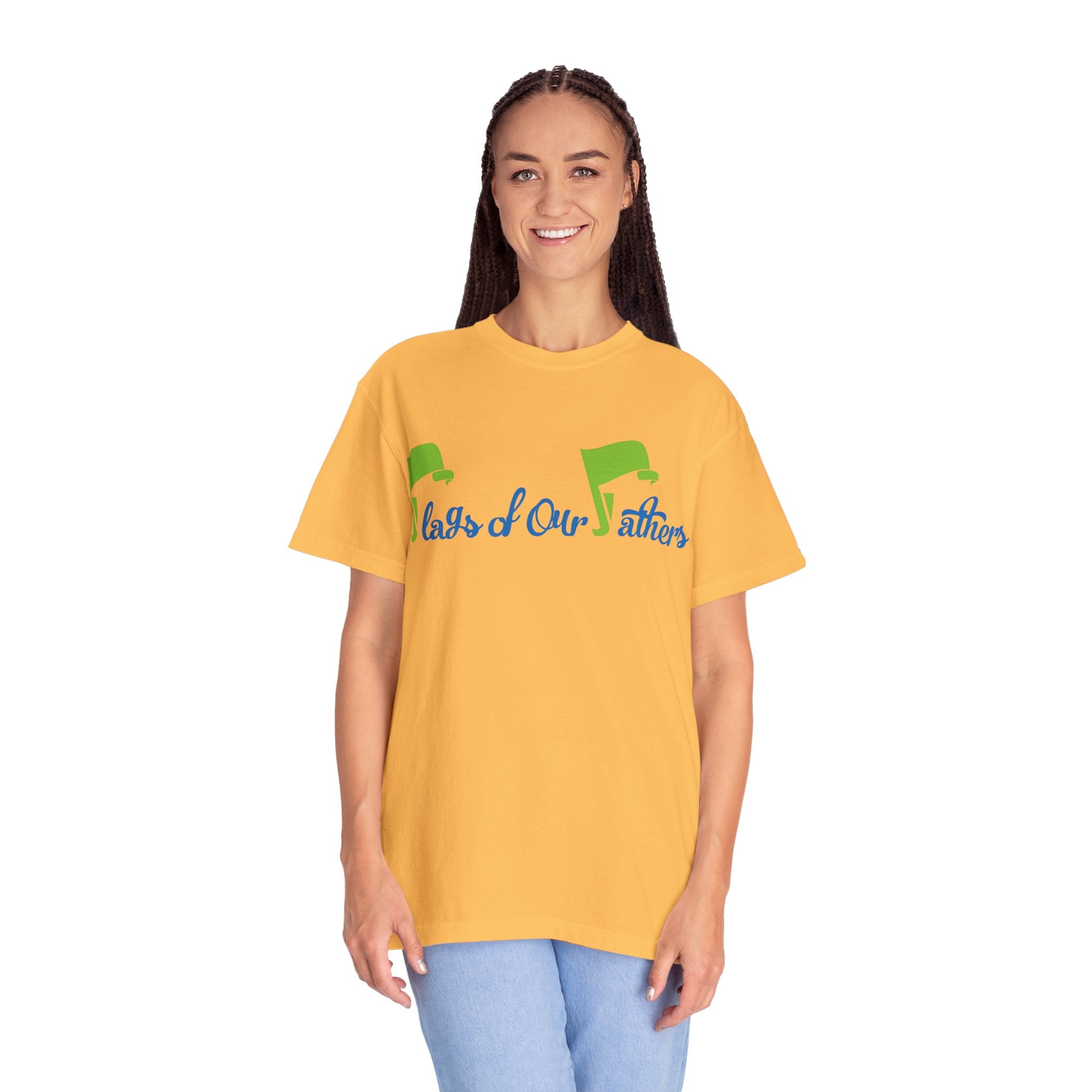 Flags of Our Father T-shirt - Blue Green