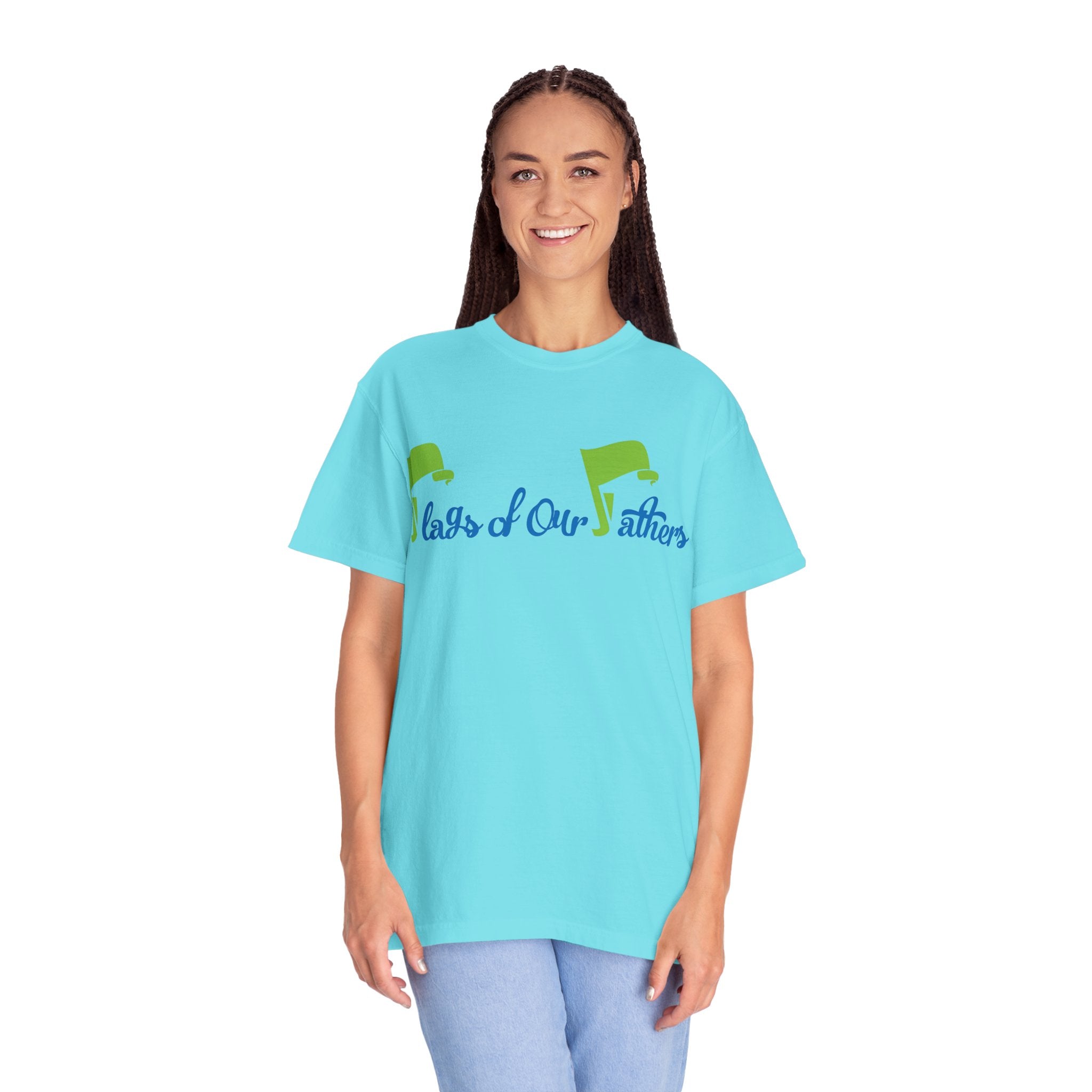 Flags of Our Father T-shirt - Blue Green