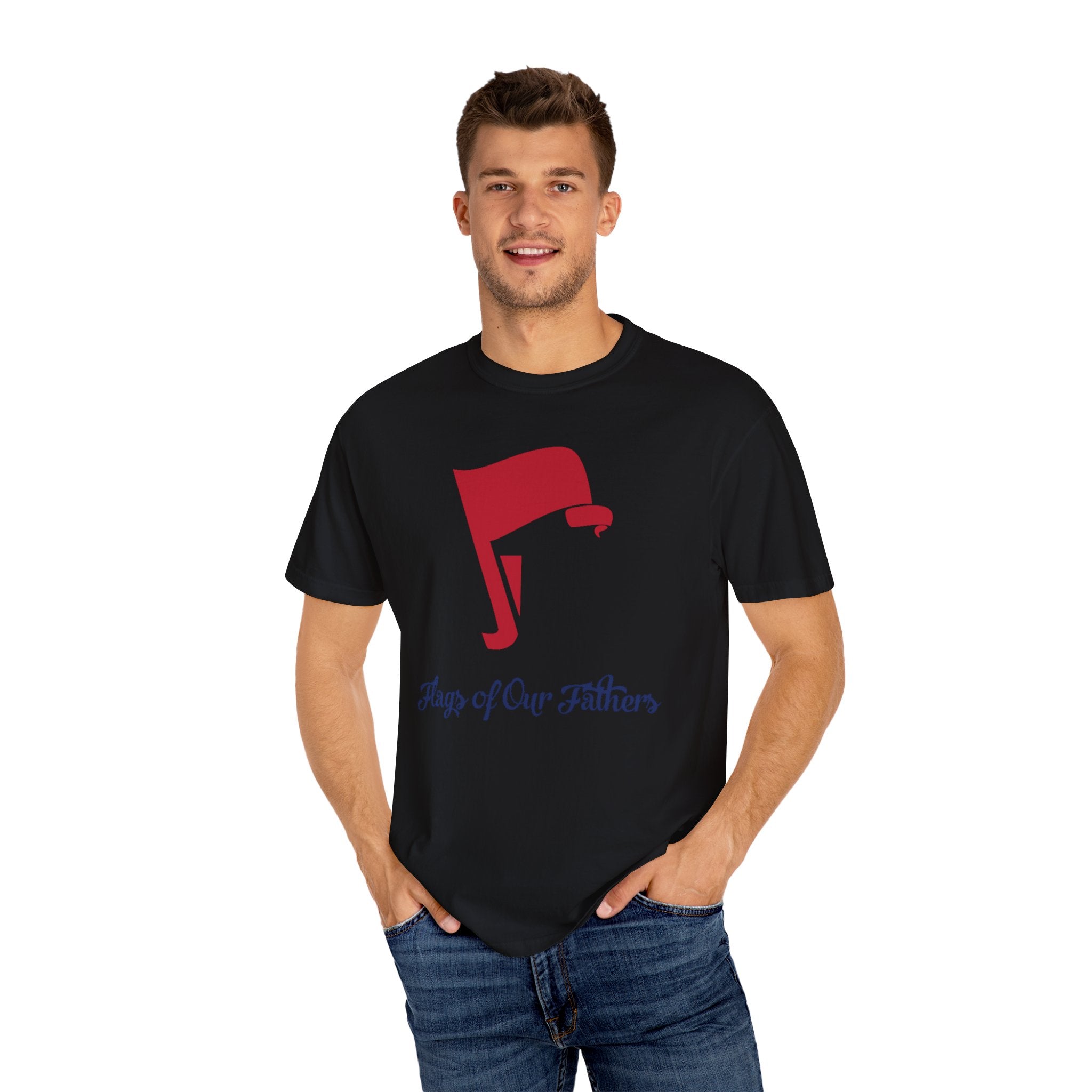Flags of Our Father Graphic Tee - Unisex T-shirt Blue Red