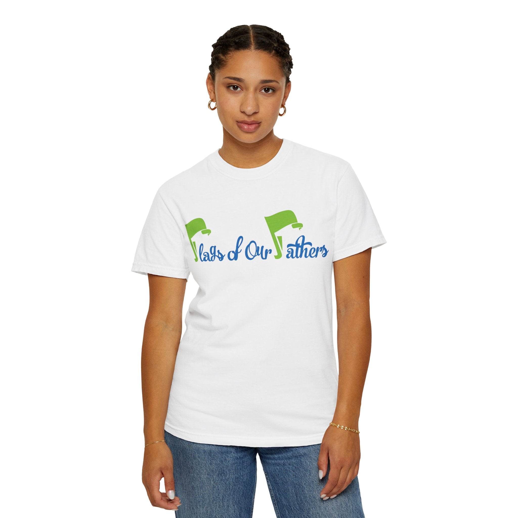Flags of Our Father T-shirt - Blue Green