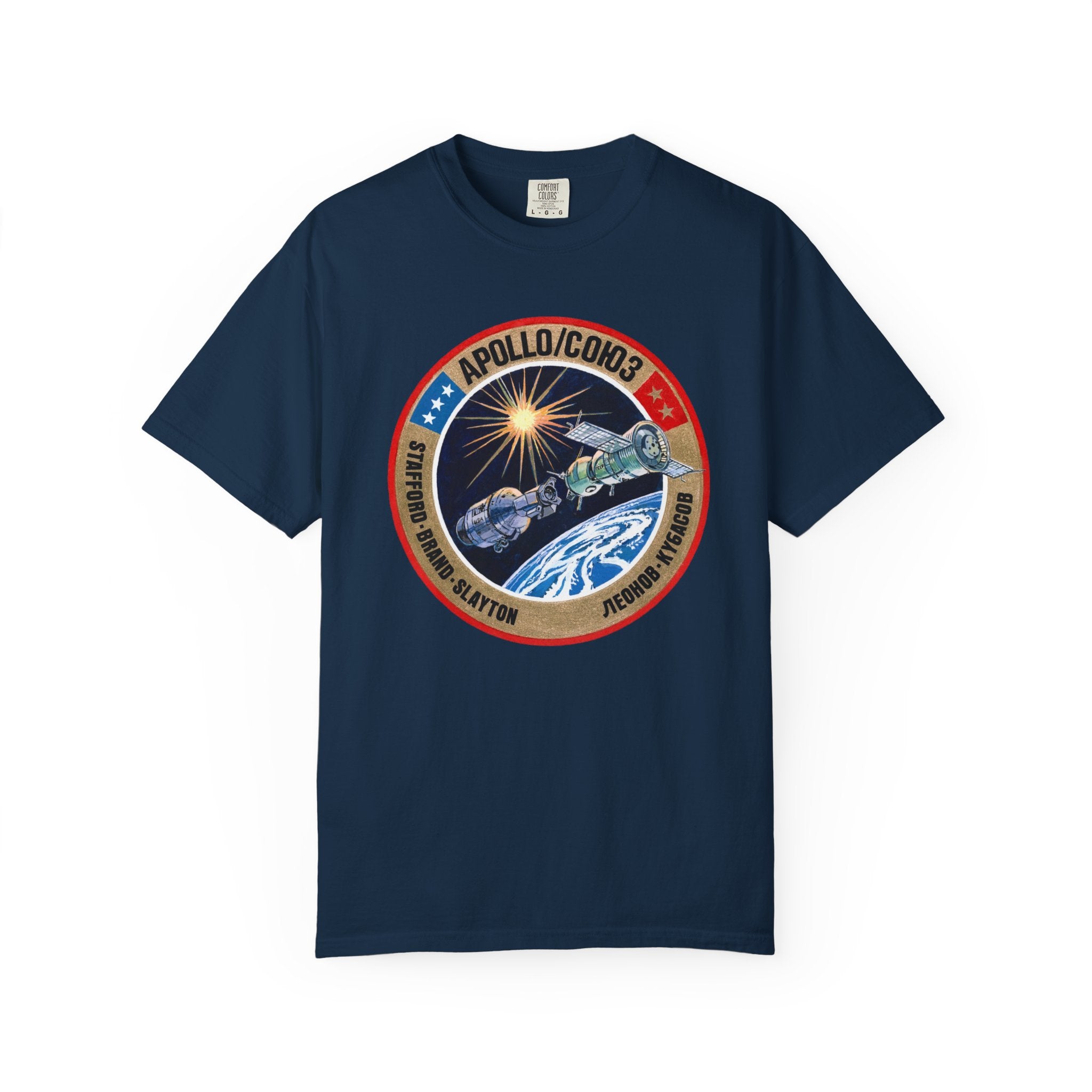 Vintage Logo Patch Unisex - Soviet American Soyuz Apollo Collaboration Mission