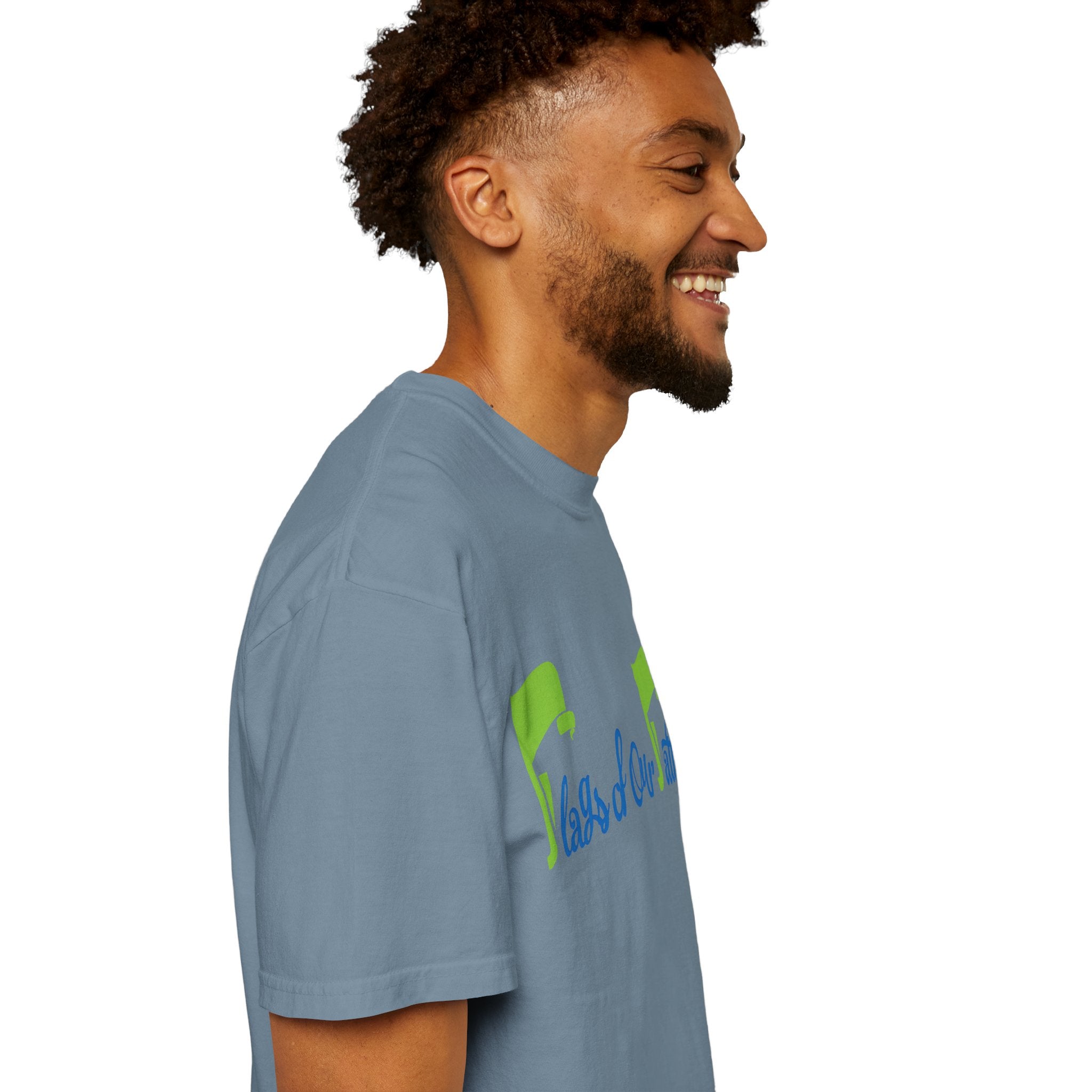Flags of Our Father T-shirt - Blue Green