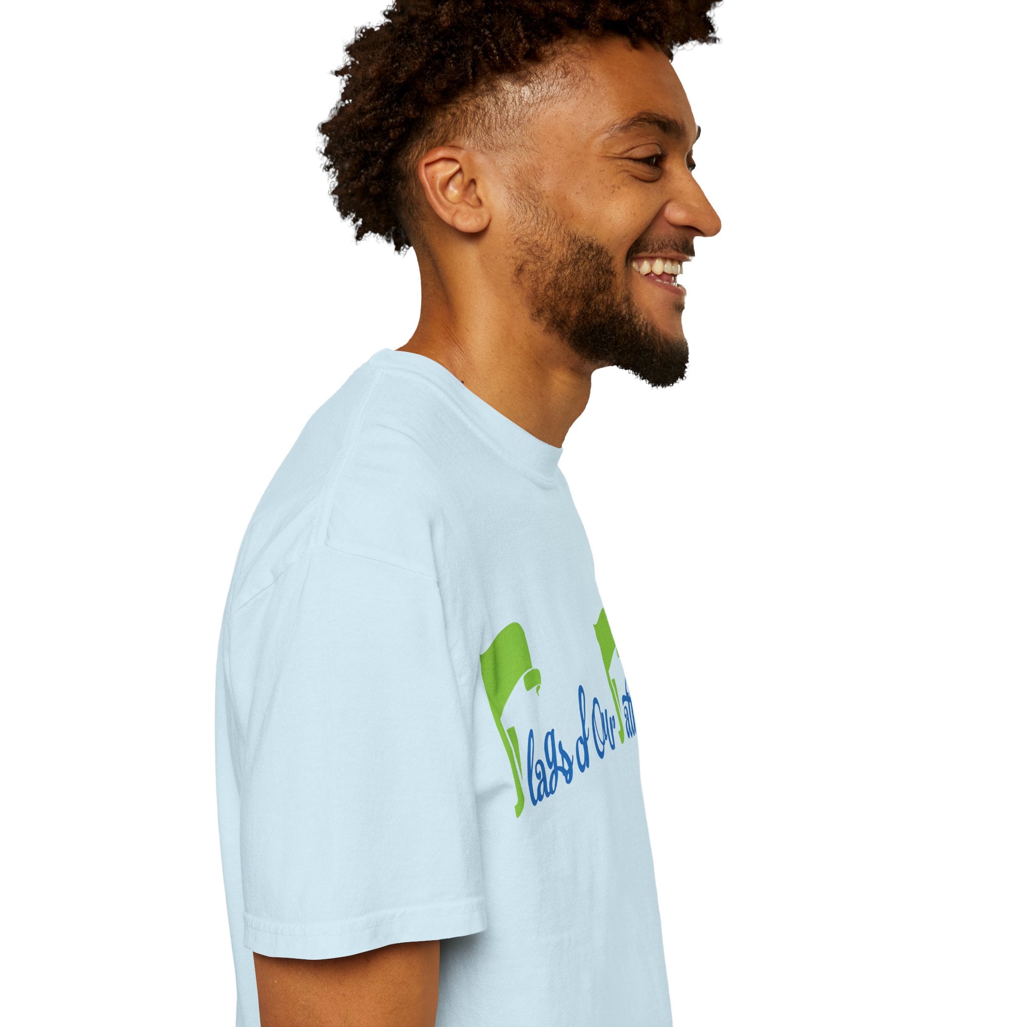 Flags of Our Father T-shirt - Blue Green