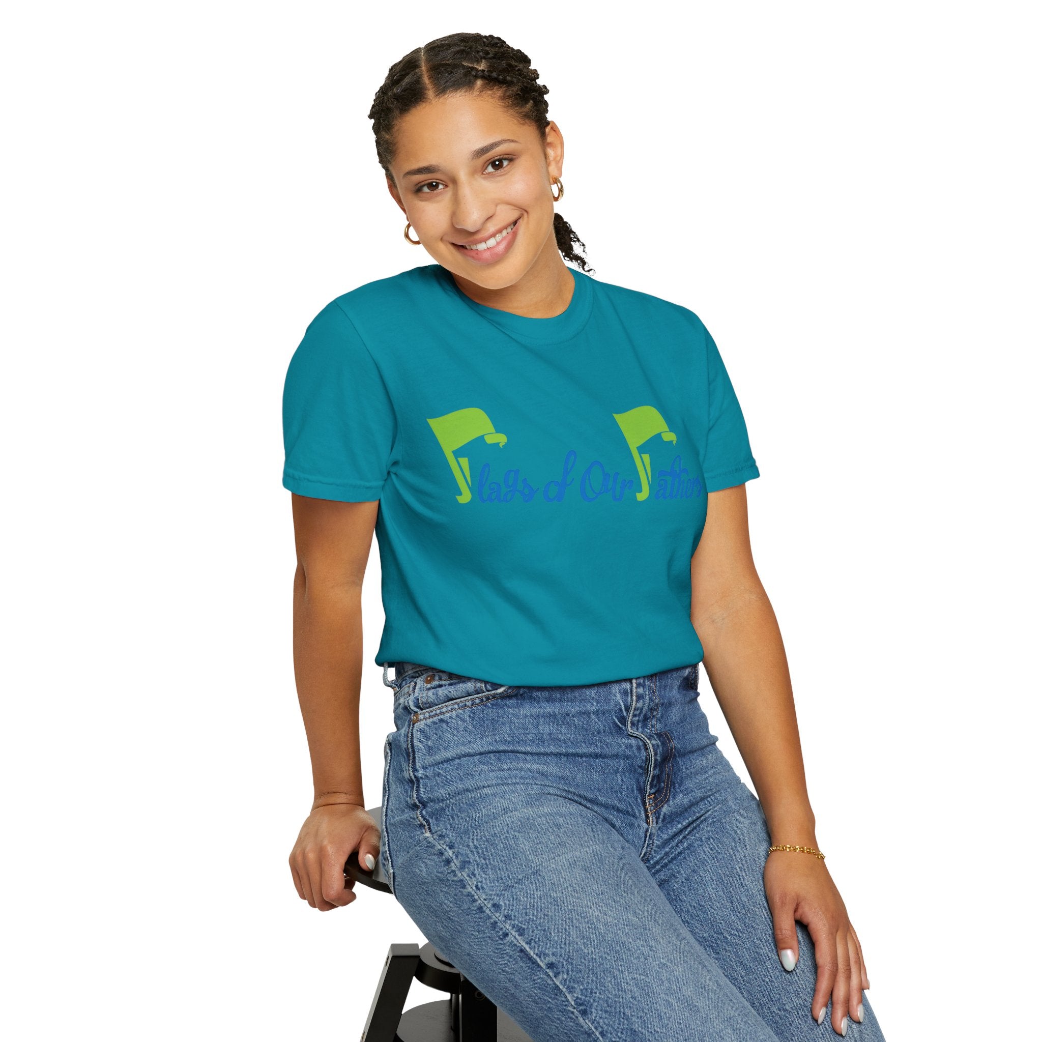 Flags of Our Father T-shirt - Blue Green