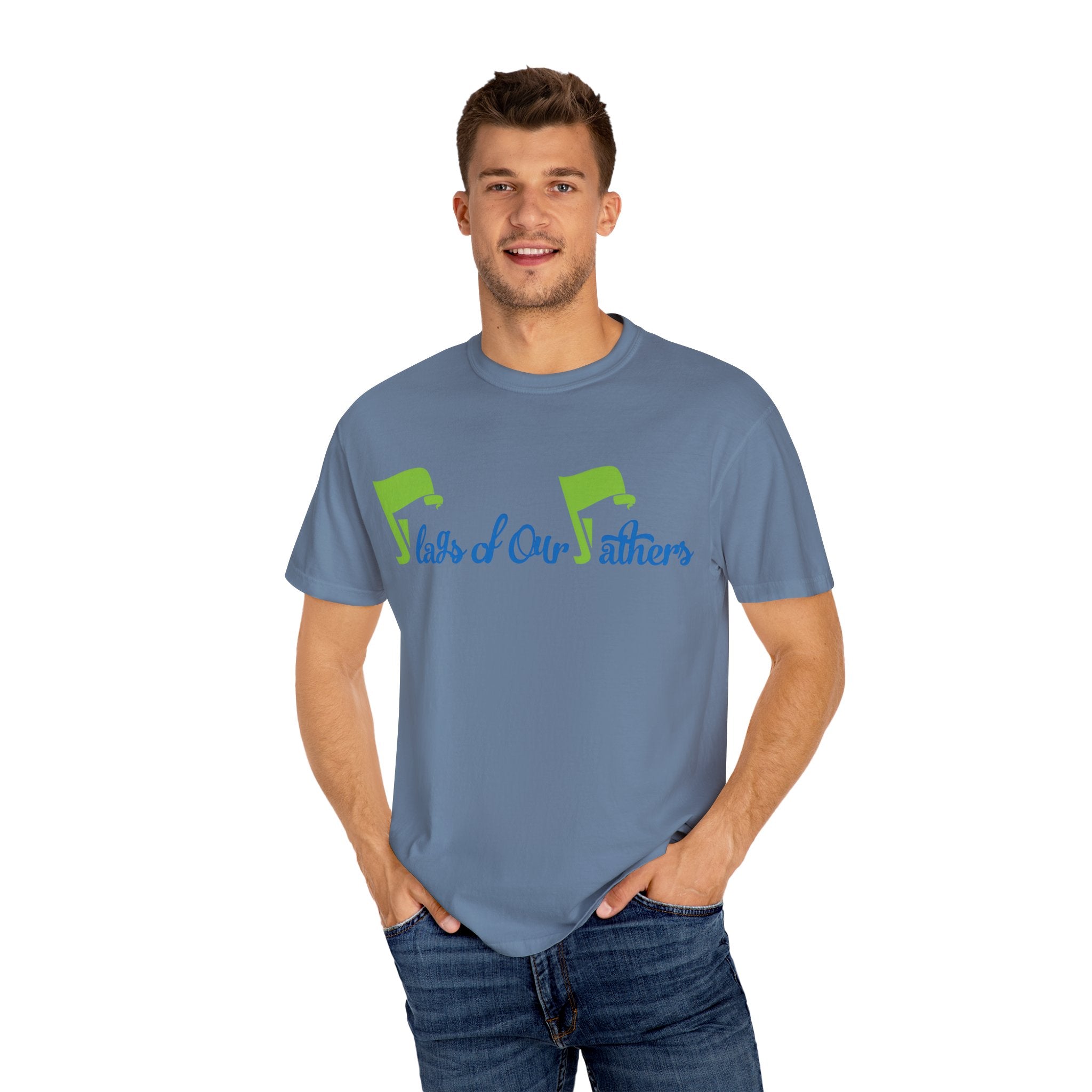Flags of Our Father T-shirt - Blue Green