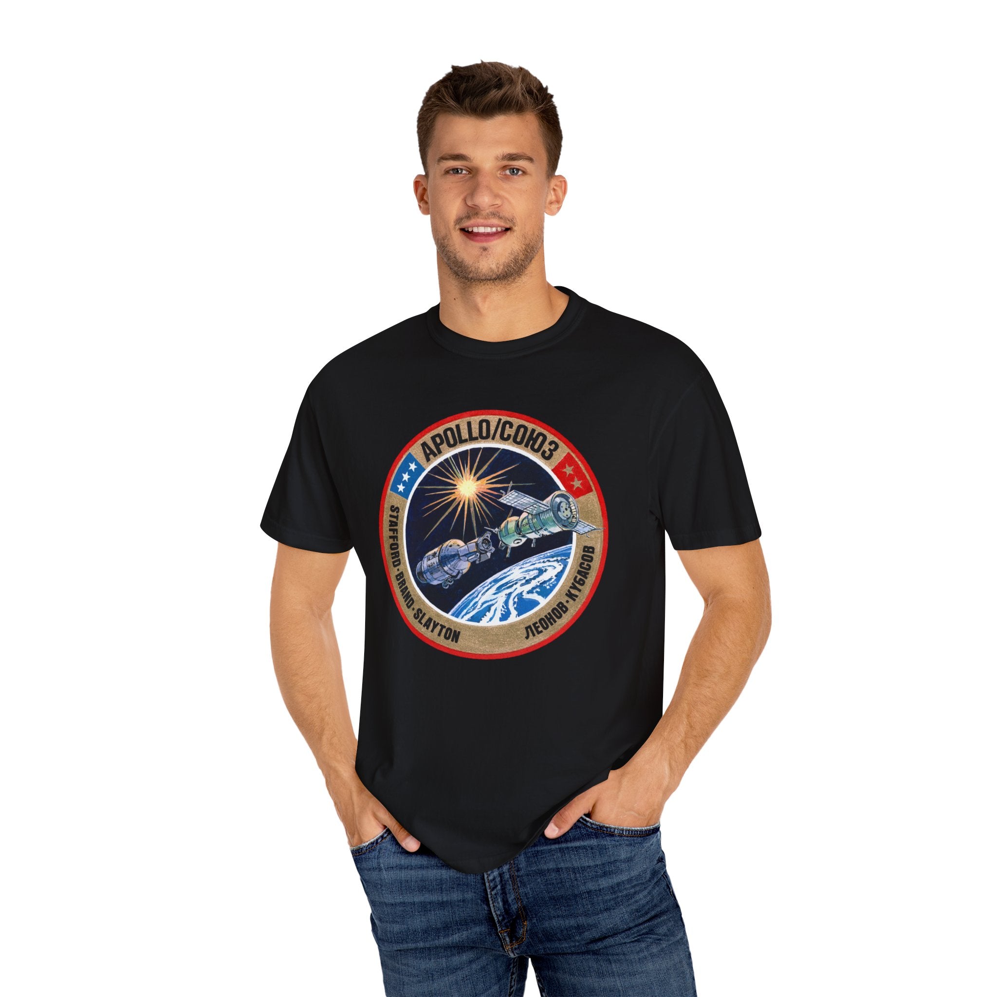 Vintage Logo Patch Unisex - Soviet American Soyuz Apollo Collaboration Mission
