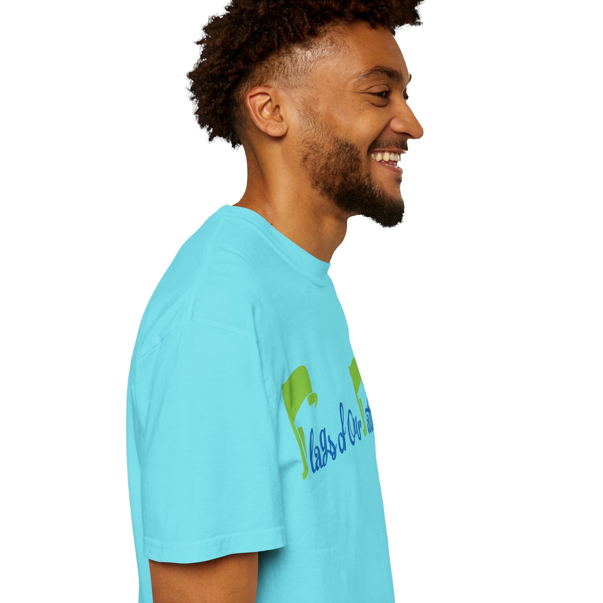 Flags of Our Father T-shirt - Blue Green