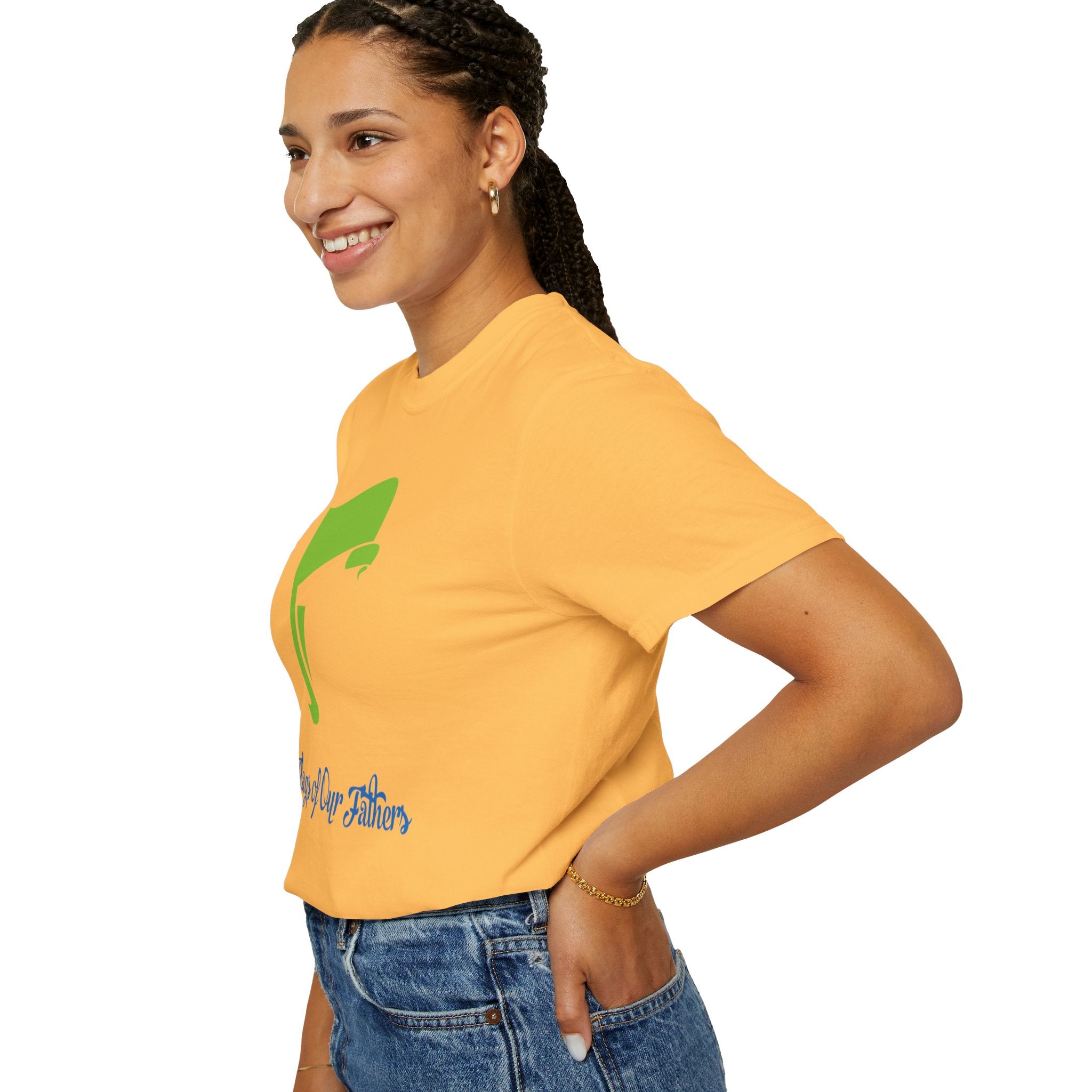 Flags of Our Father Graphic Tee - Blue Green
