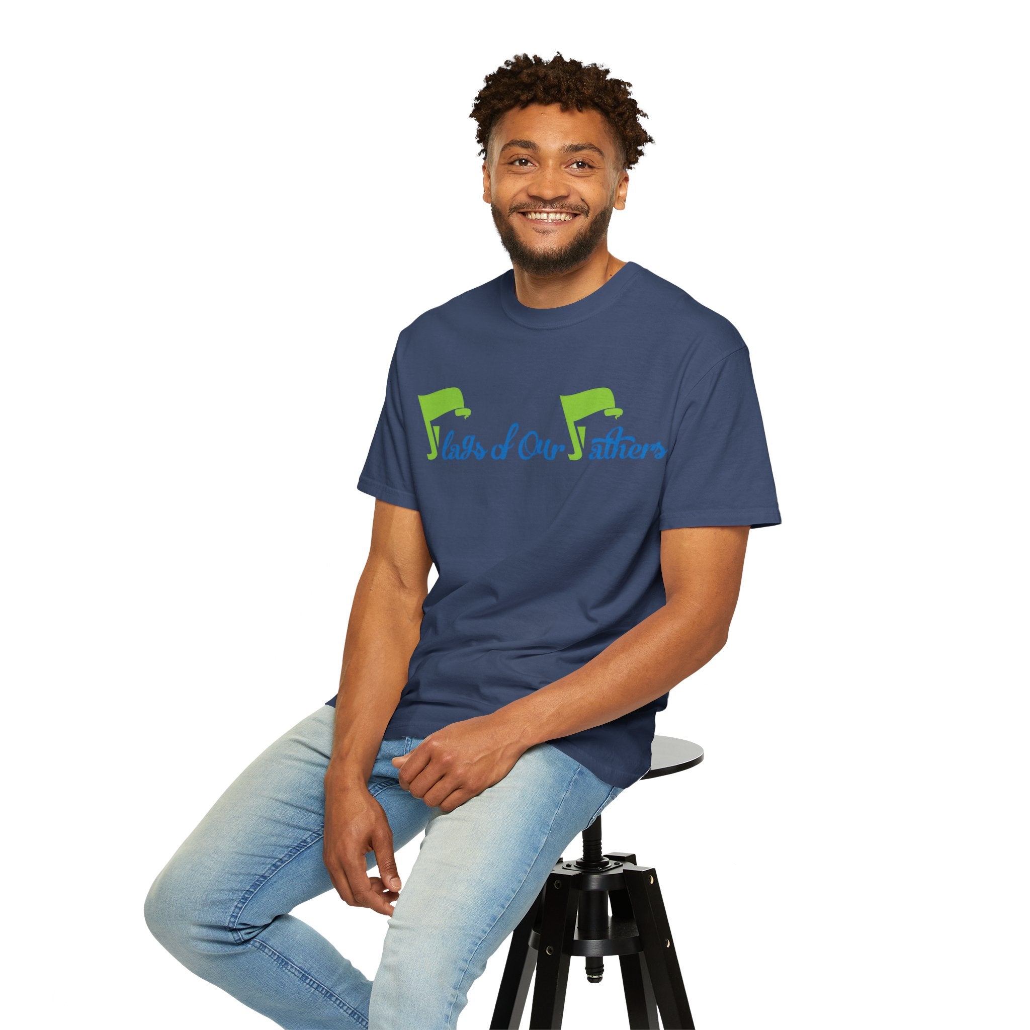 Flags of Our Father T-shirt - Blue Green