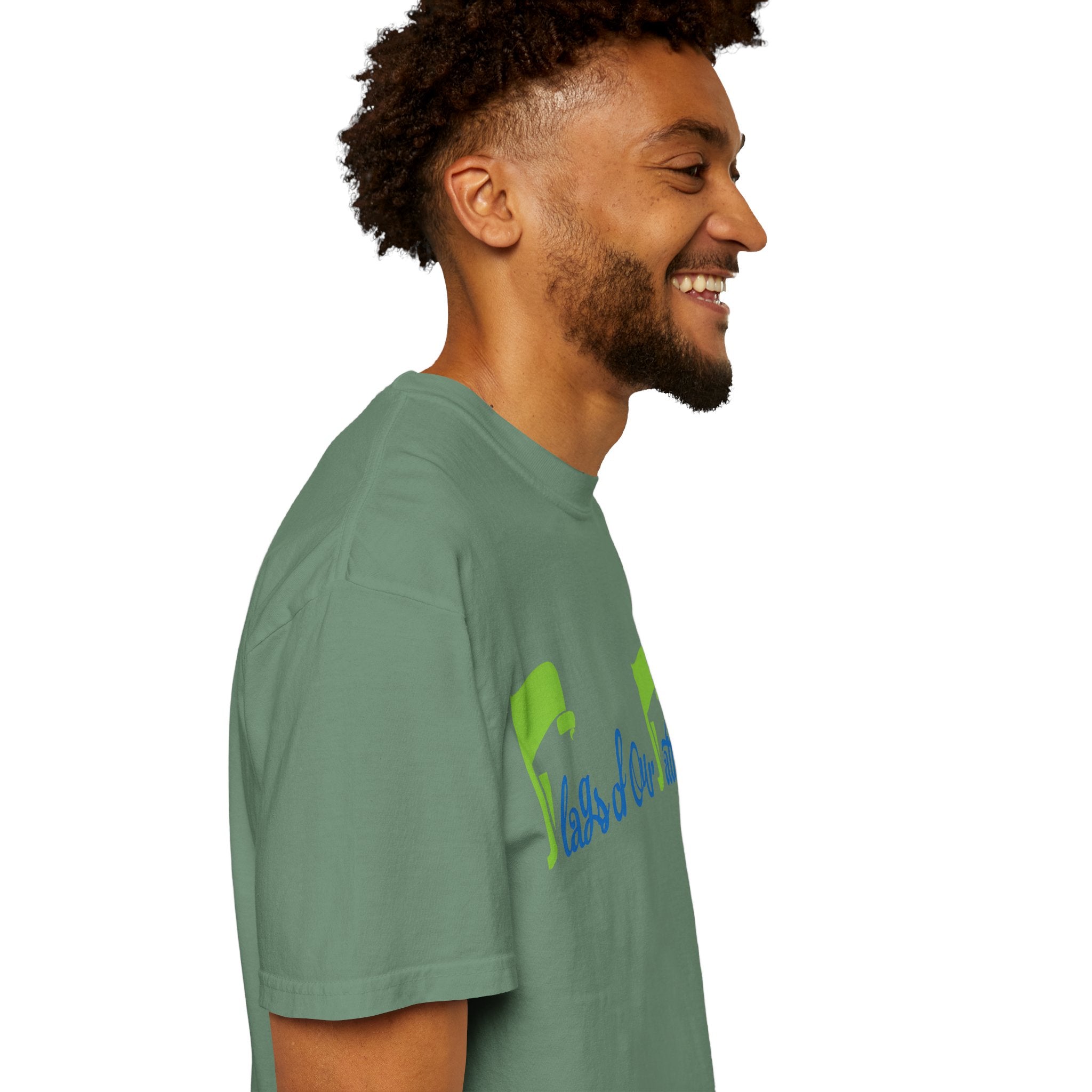 Flags of Our Father T-shirt - Blue Green