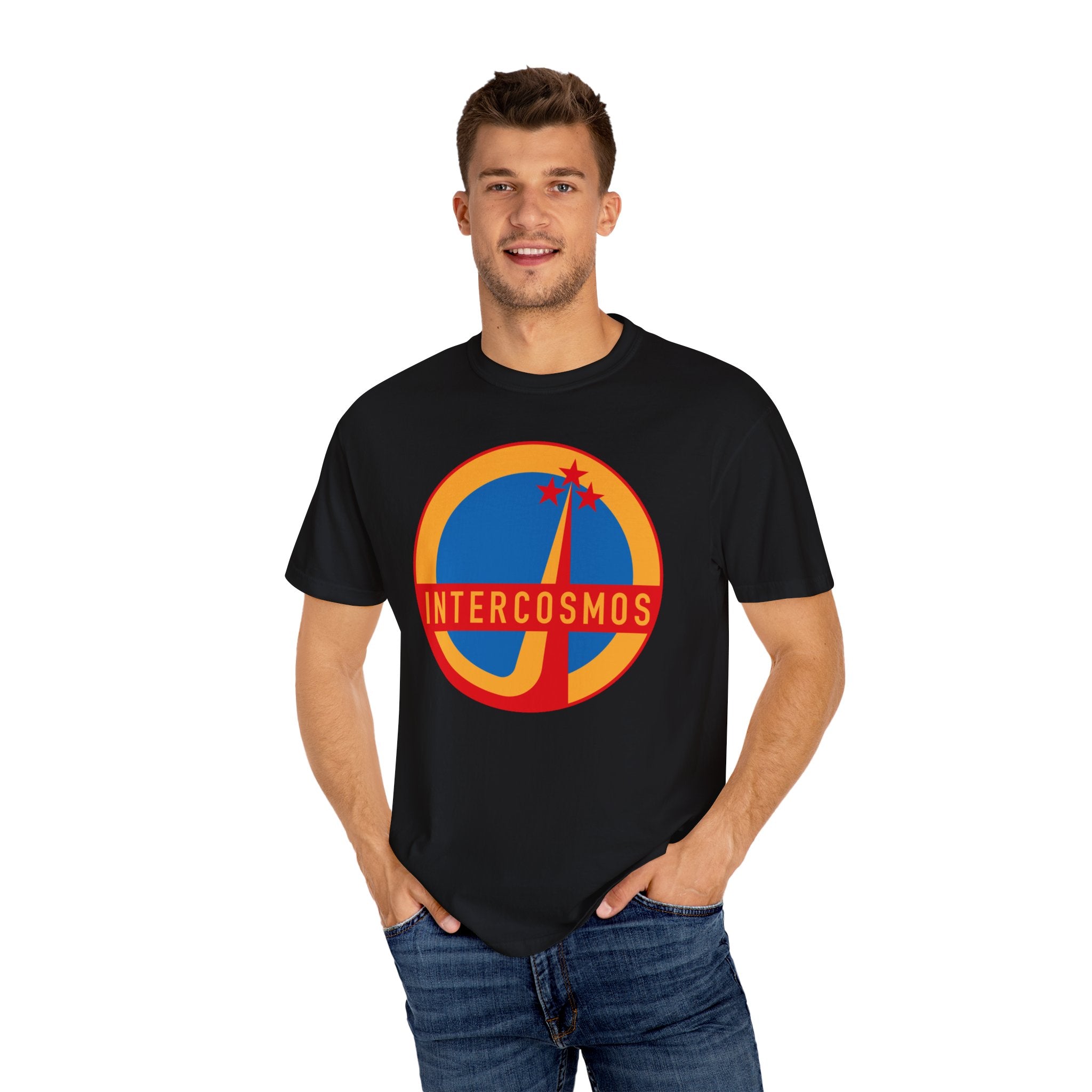 Unisex T-shirt Vintage Intercosmos Soviet Space Program Logo