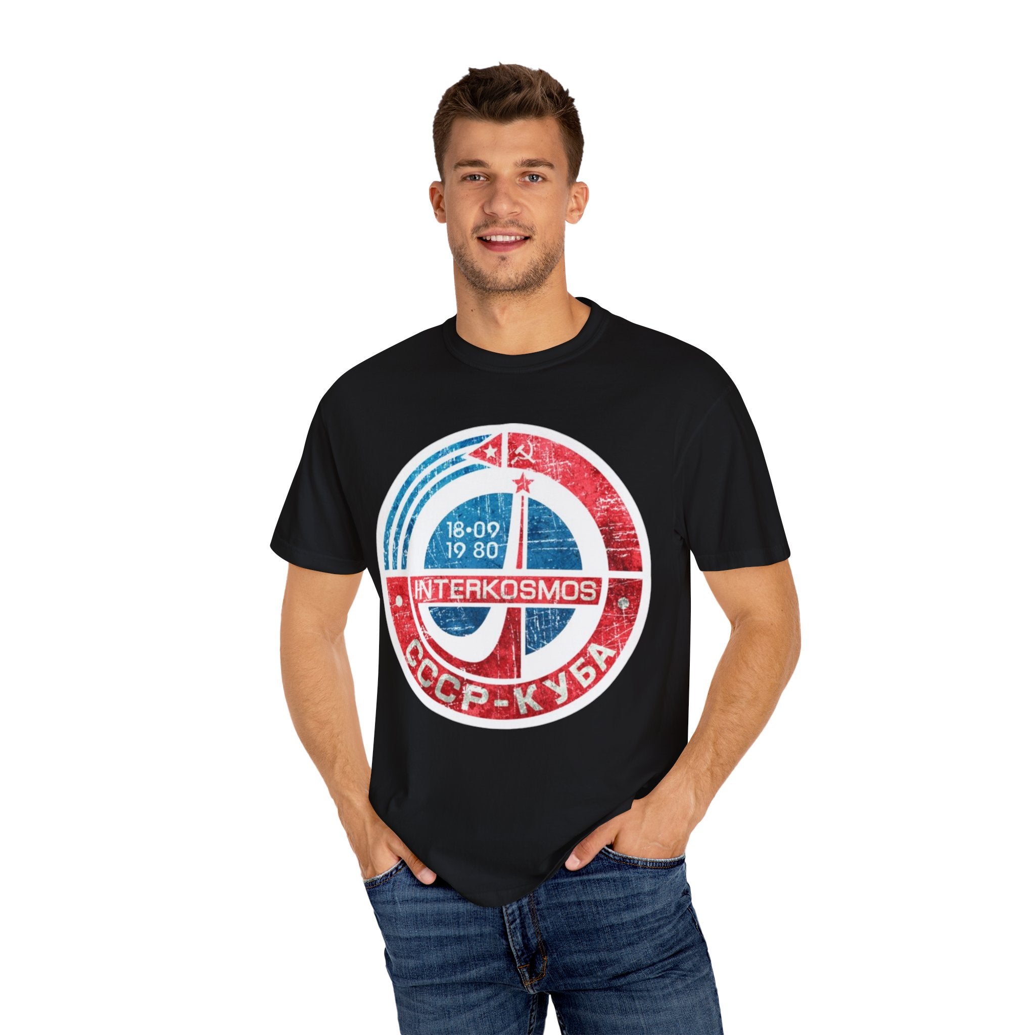 Logo Patch Unisex T-shirt - Intercosmos Cuba Space Mission