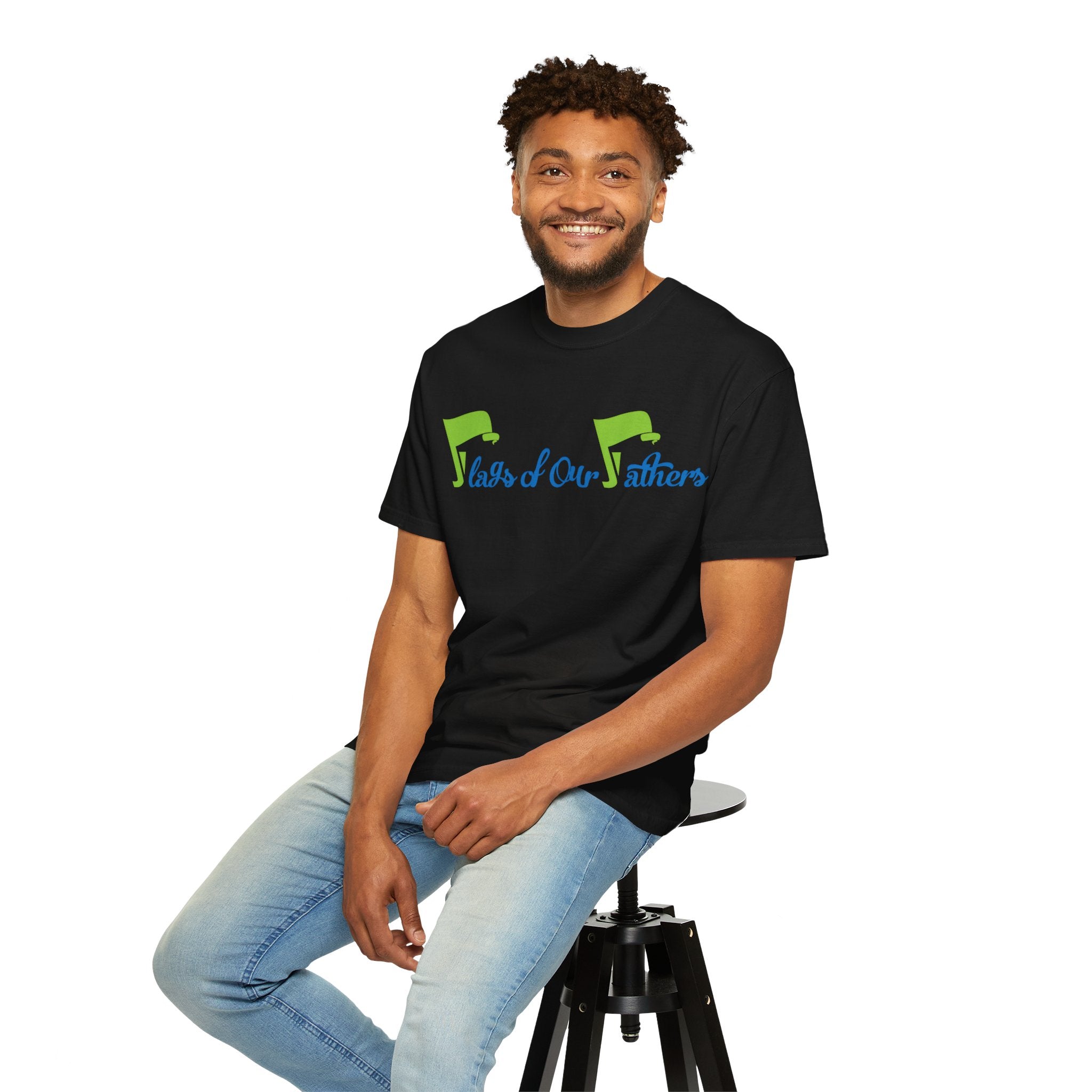 Flags of Our Father T-shirt - Blue Green