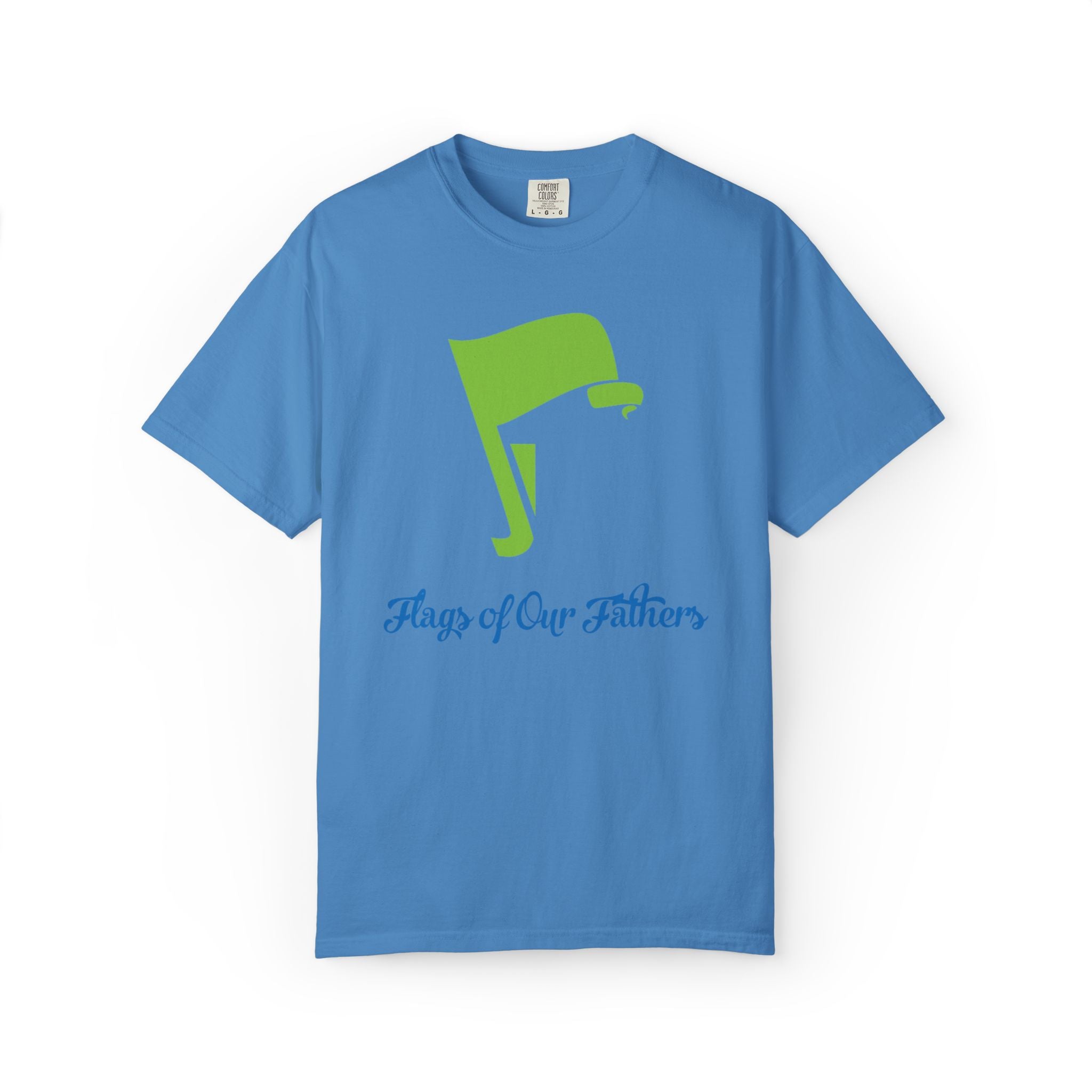 Flags of Our Father Graphic Tee - Blue Green