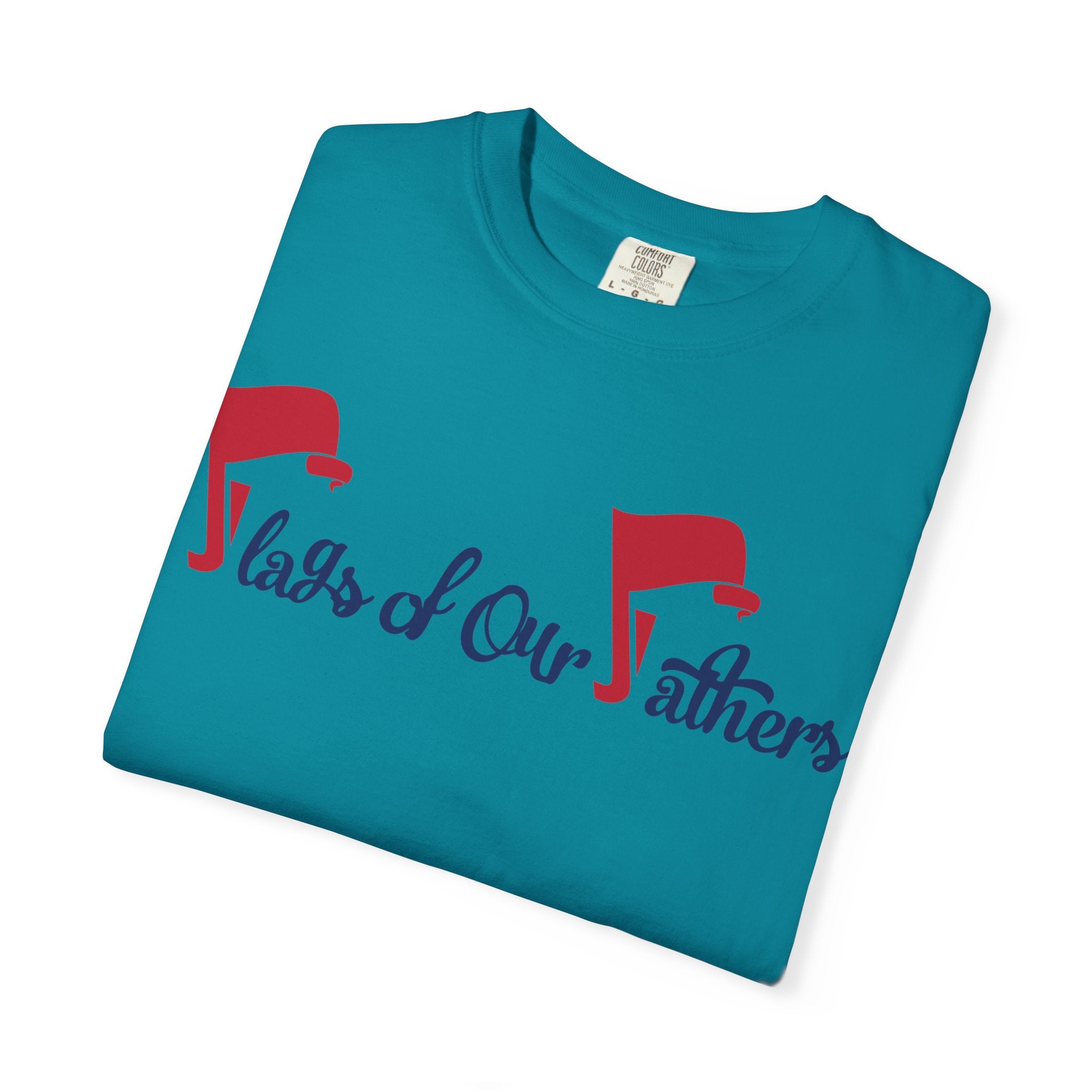 Flags of Our Father Graphic T-shirt - Blue Red