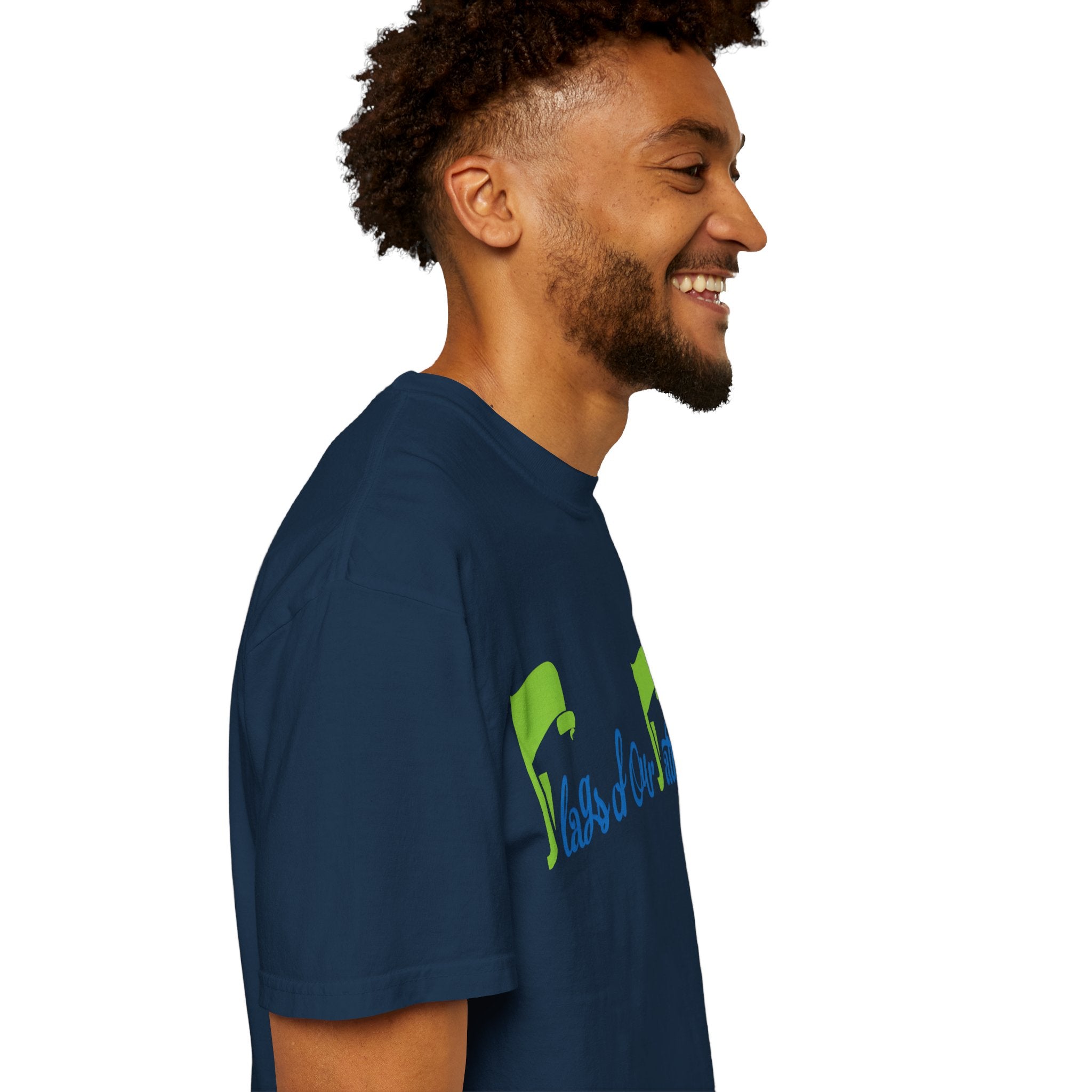 Flags of Our Father T-shirt - Blue Green