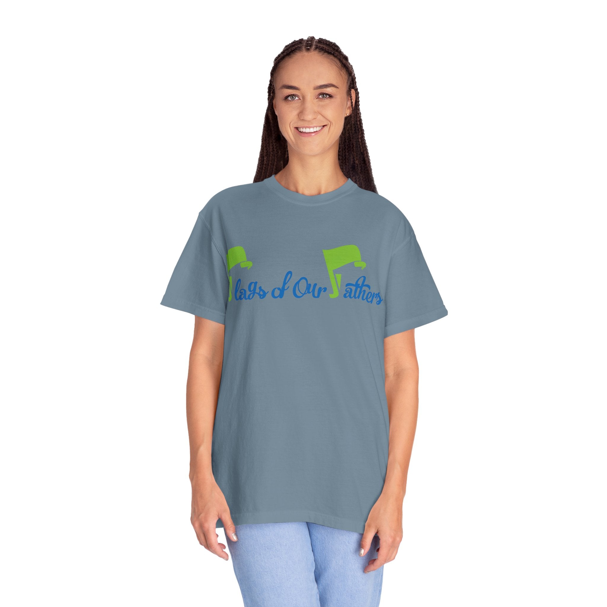 Flags of Our Father T-shirt - Blue Green