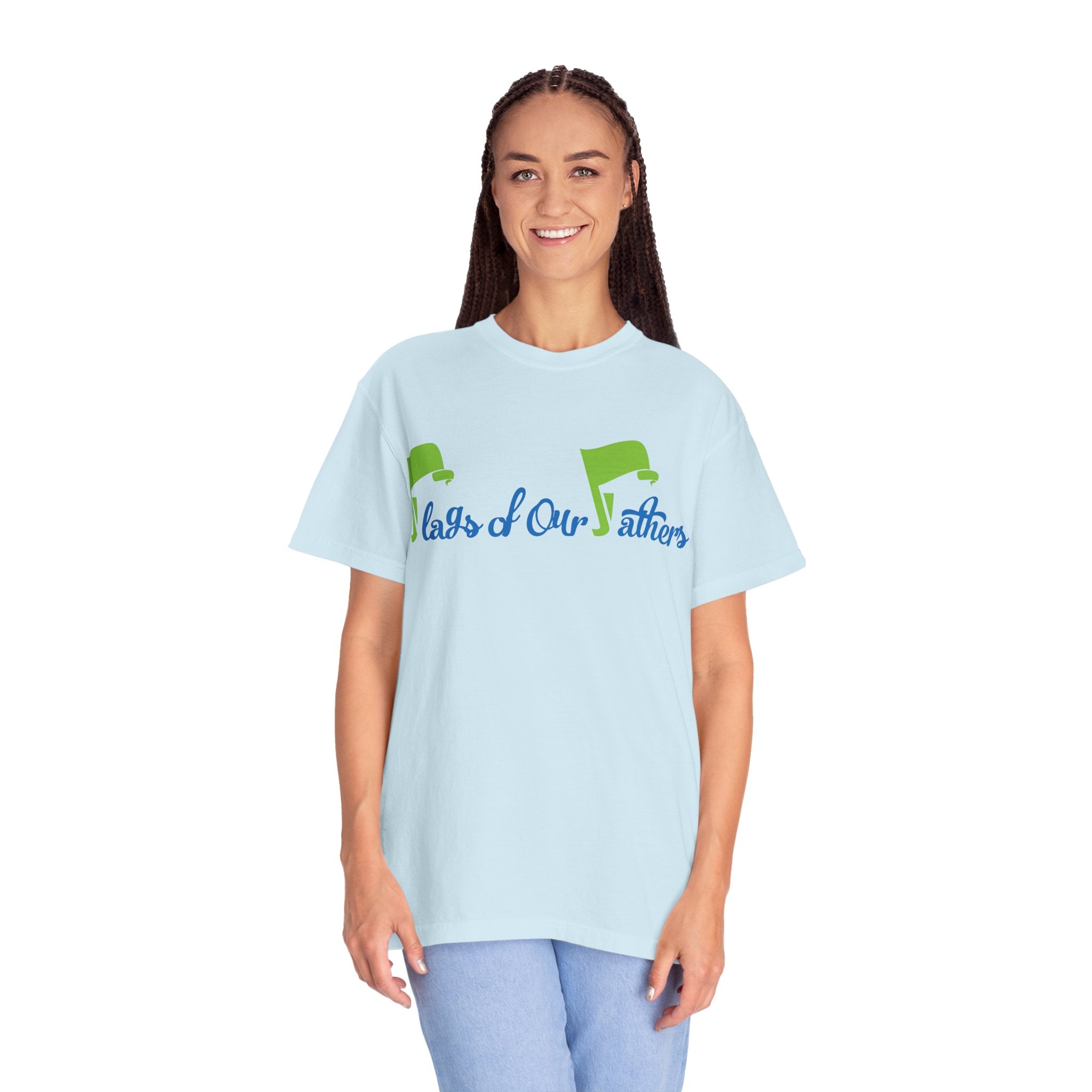 Flags of Our Father T-shirt - Blue Green