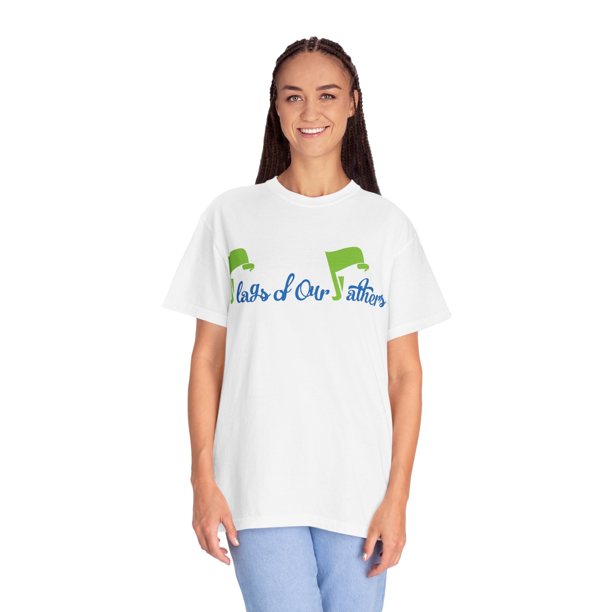 Flags of Our Father T-shirt - Blue Green