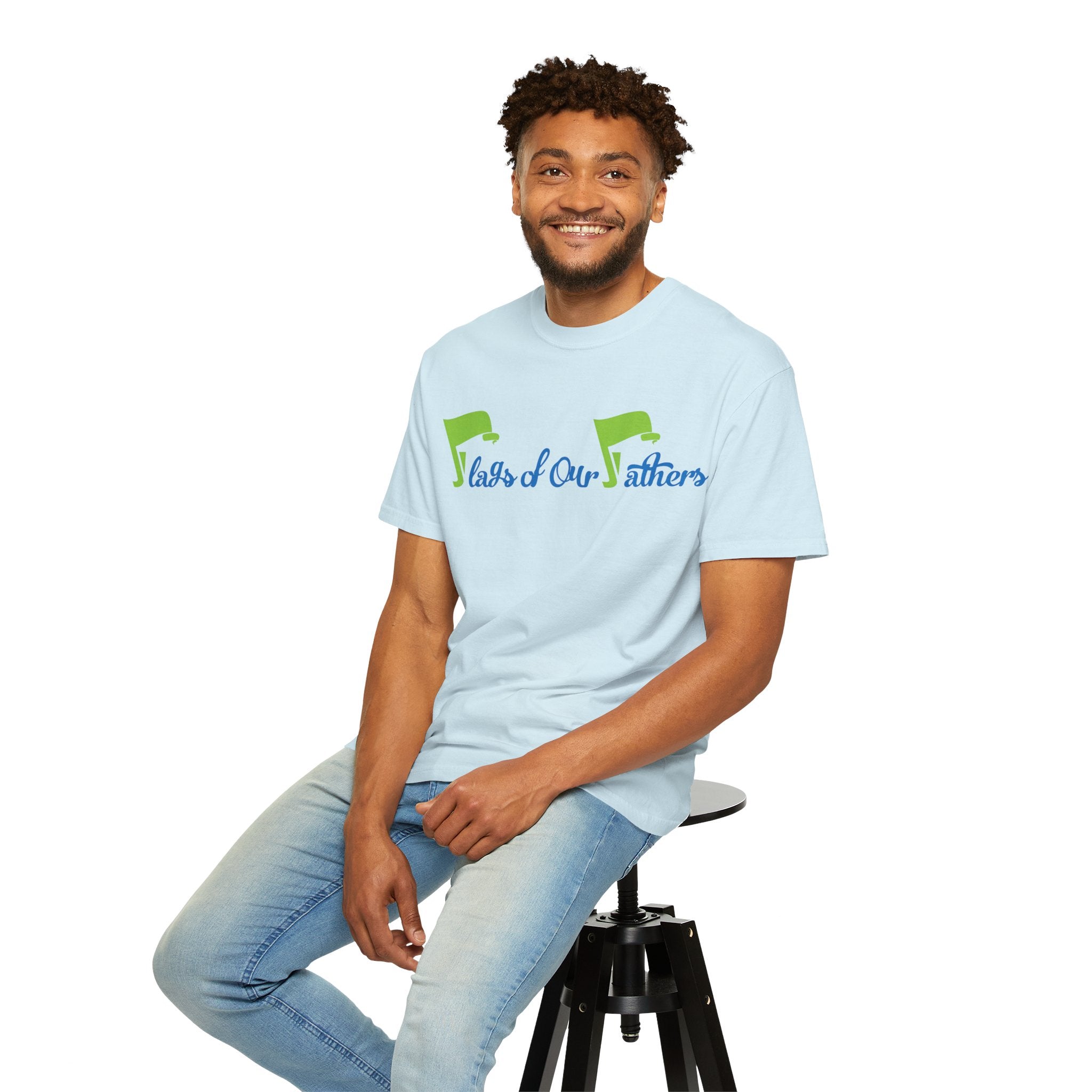 Flags of Our Father T-shirt - Blue Green