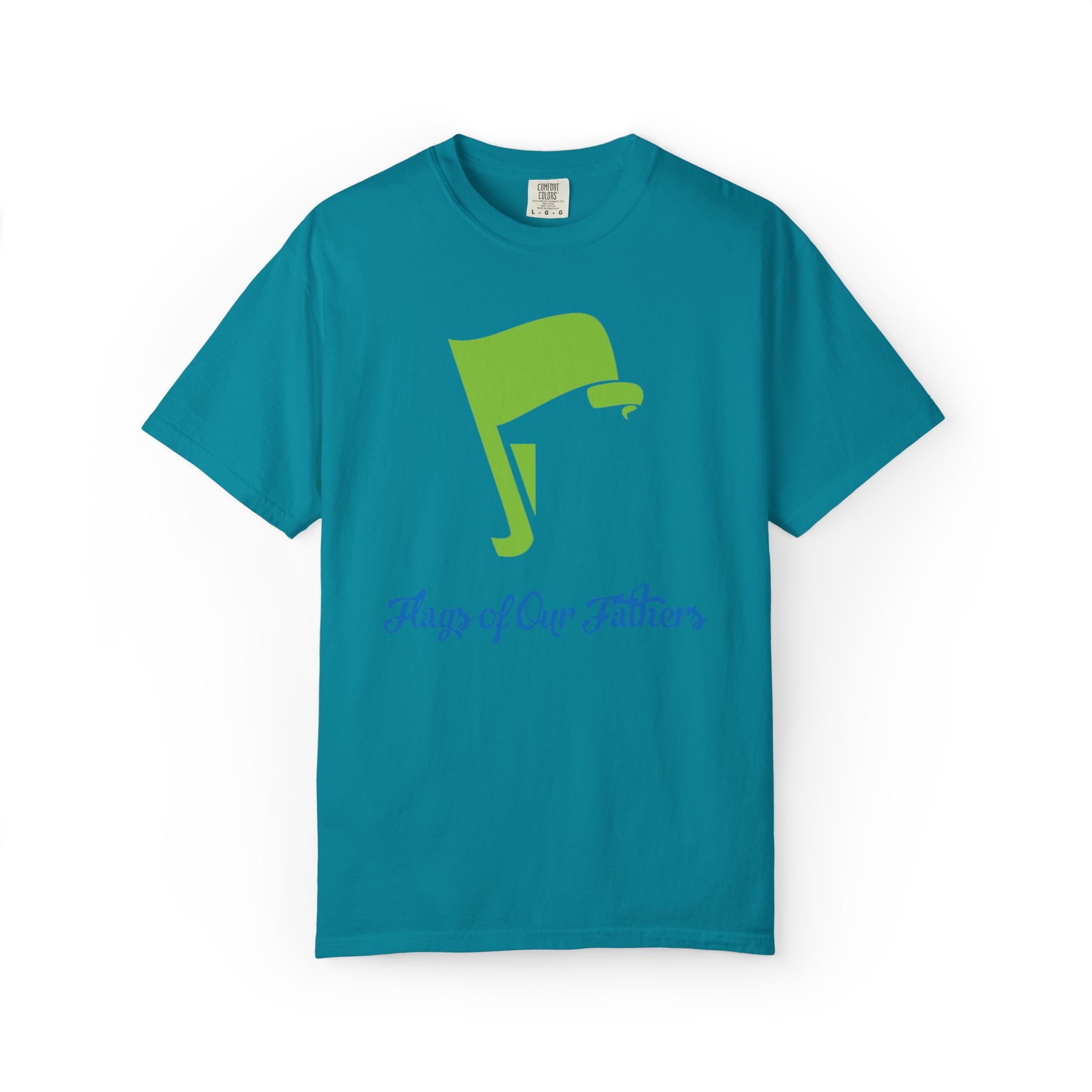 Flags of Our Father Graphic Tee - Blue Green