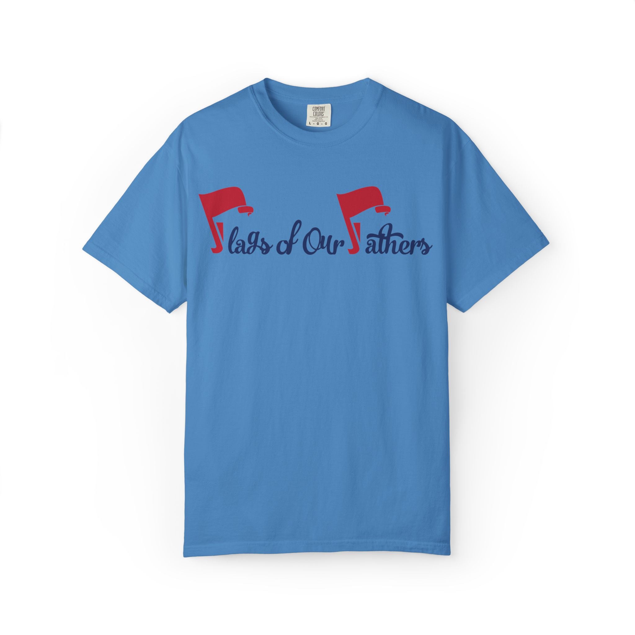 Flags of Our Father Graphic T-shirt - Blue Red