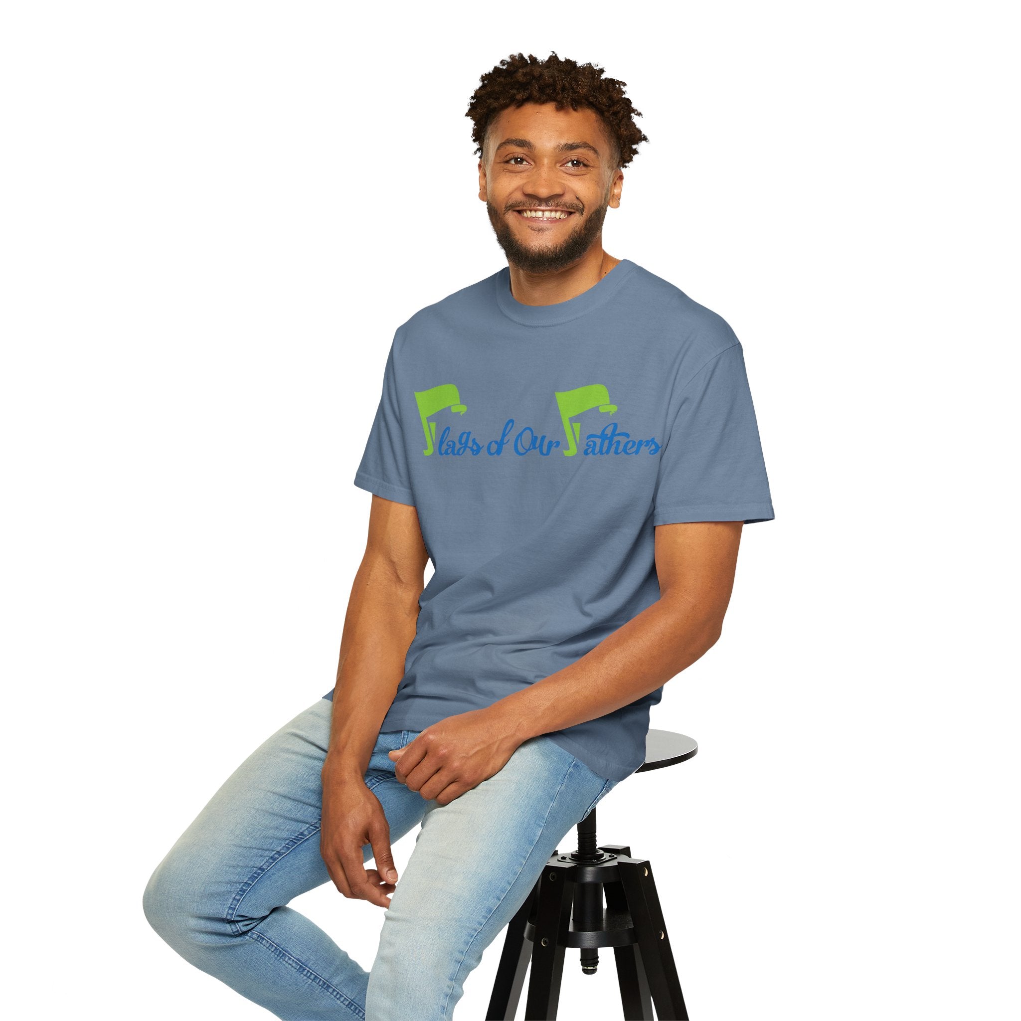 Flags of Our Father T-shirt - Blue Green
