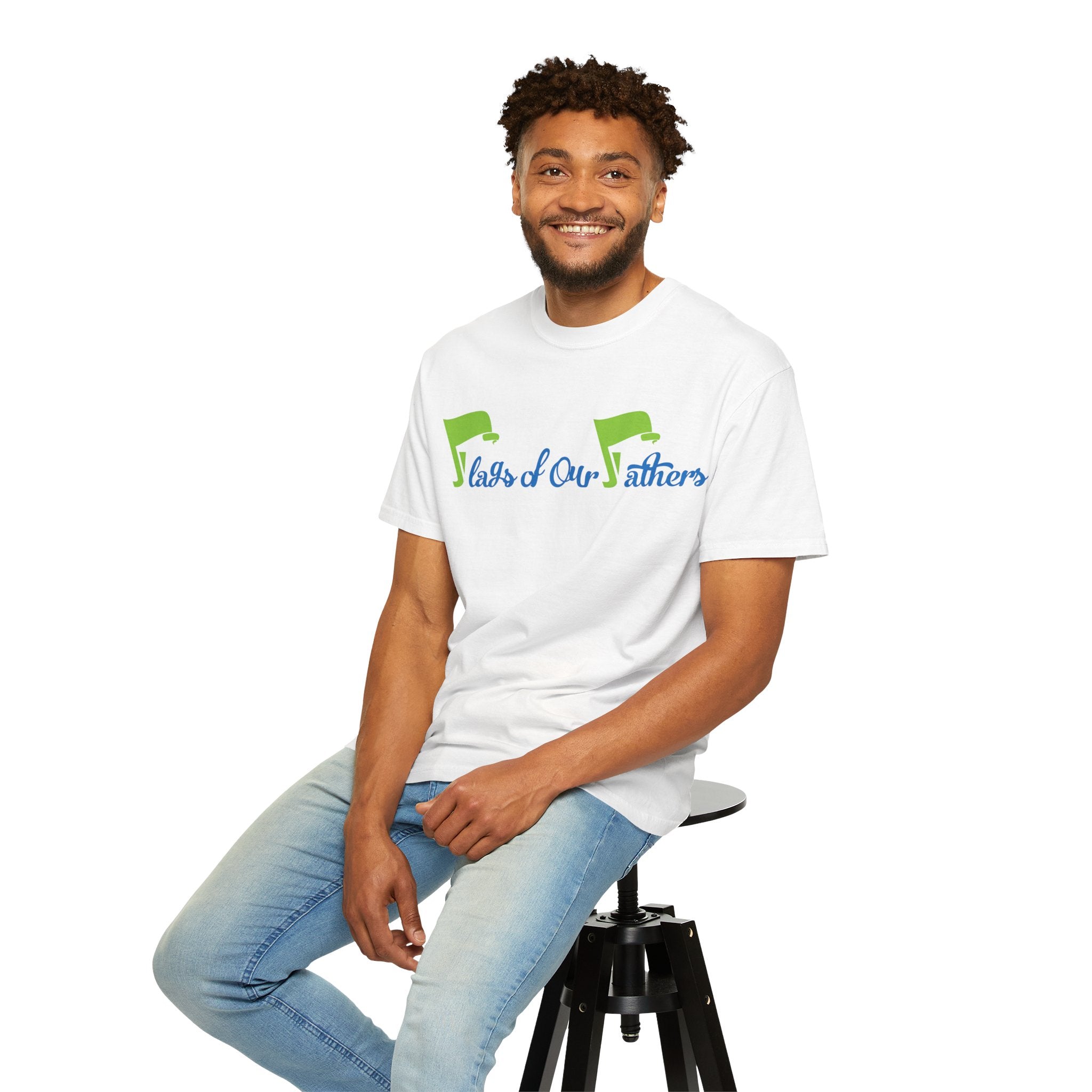 Flags of Our Father T-shirt - Blue Green