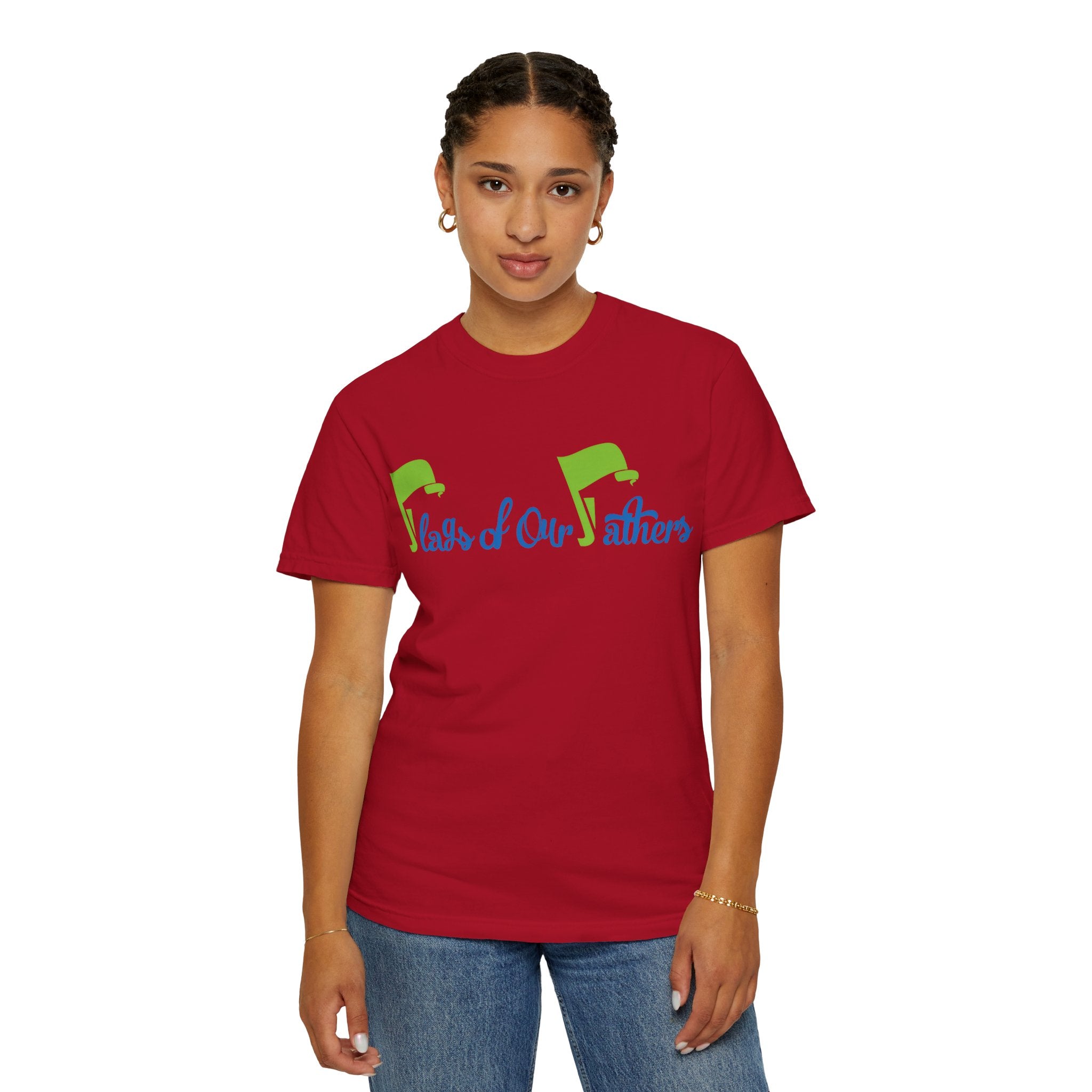 Flags of Our Father T-shirt - Blue Green