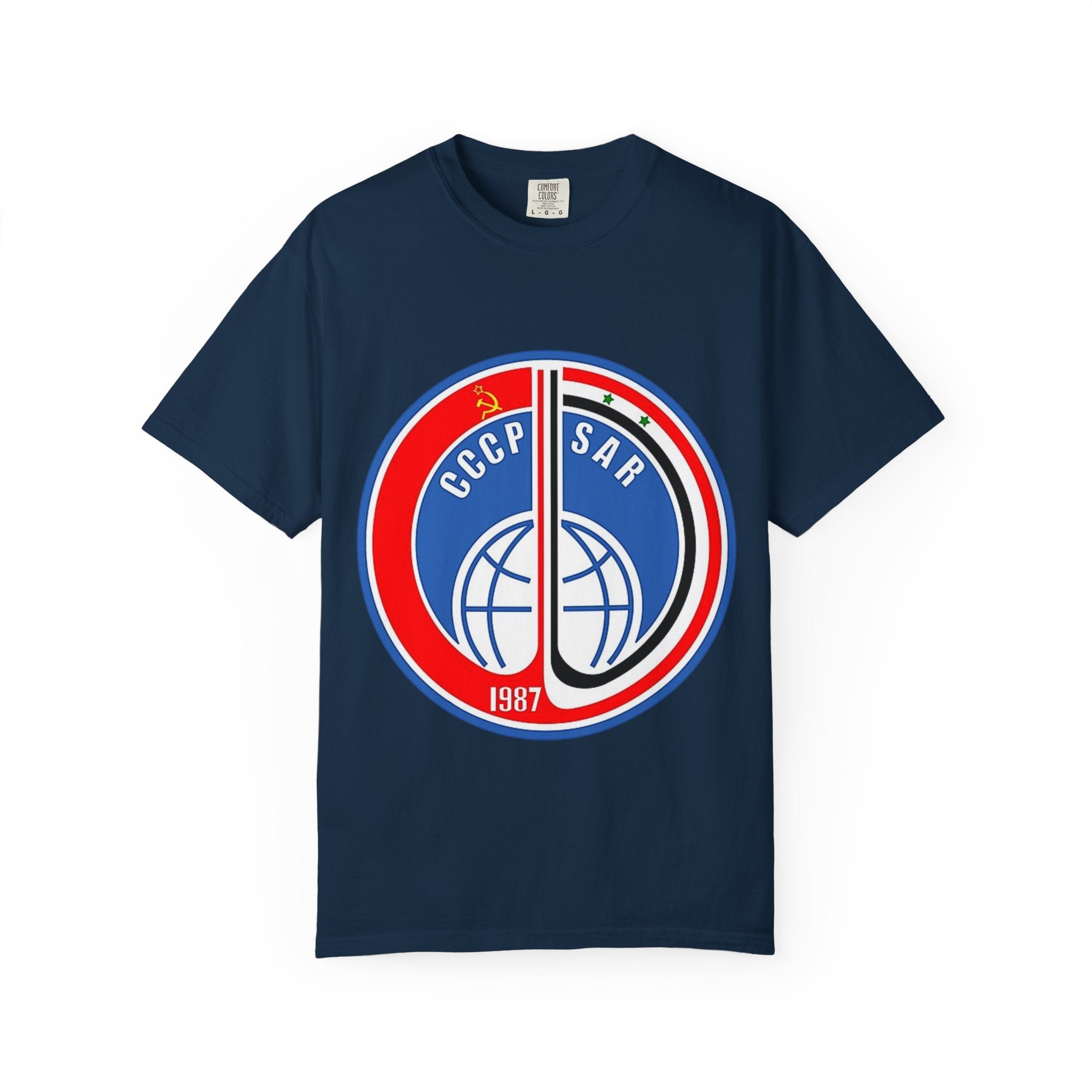 Vintage InterCosmos Patch Unisex T-shirt - 1970s USSR and Syrian Arab Republic