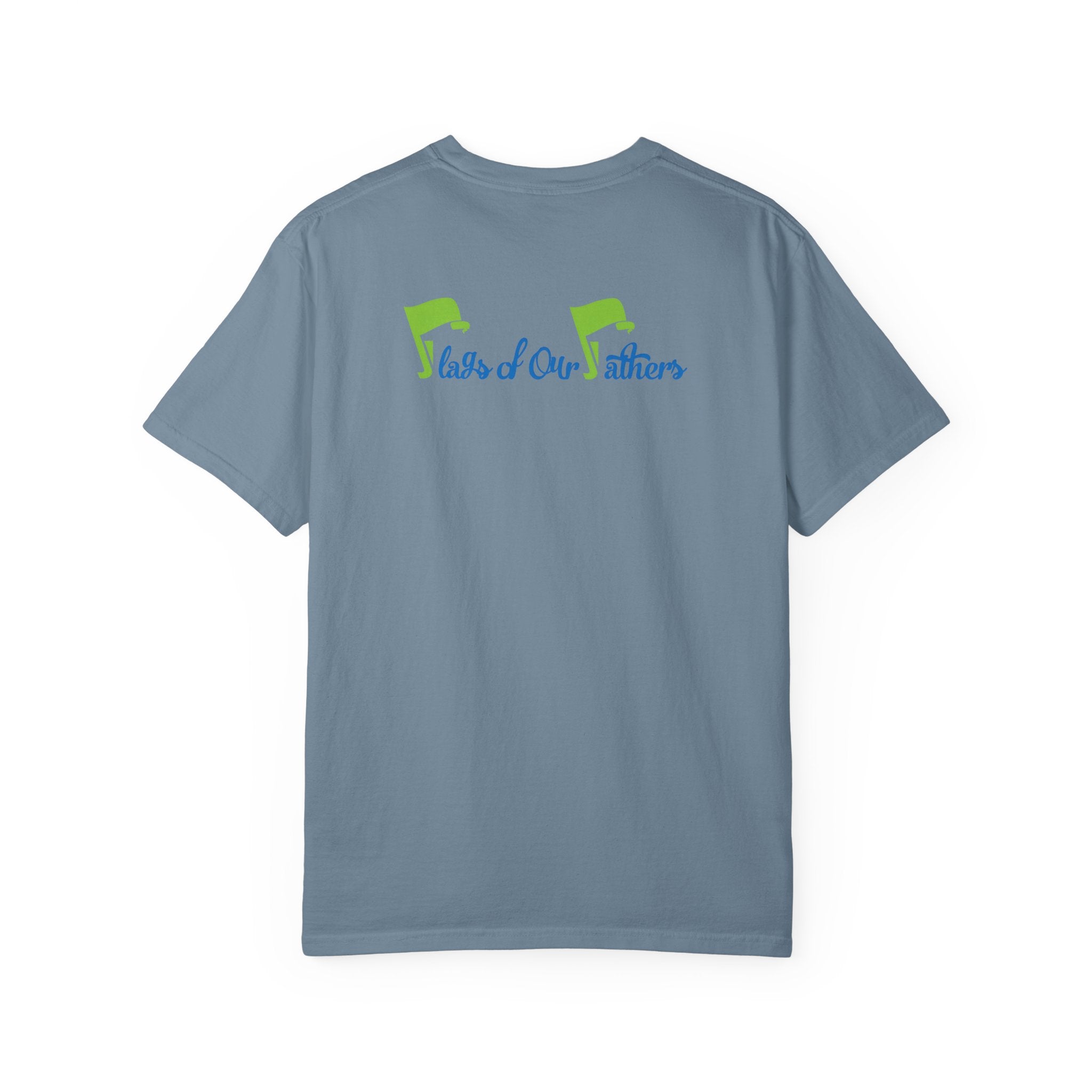 Flags of Our Father Graphic Tee - Blue Green