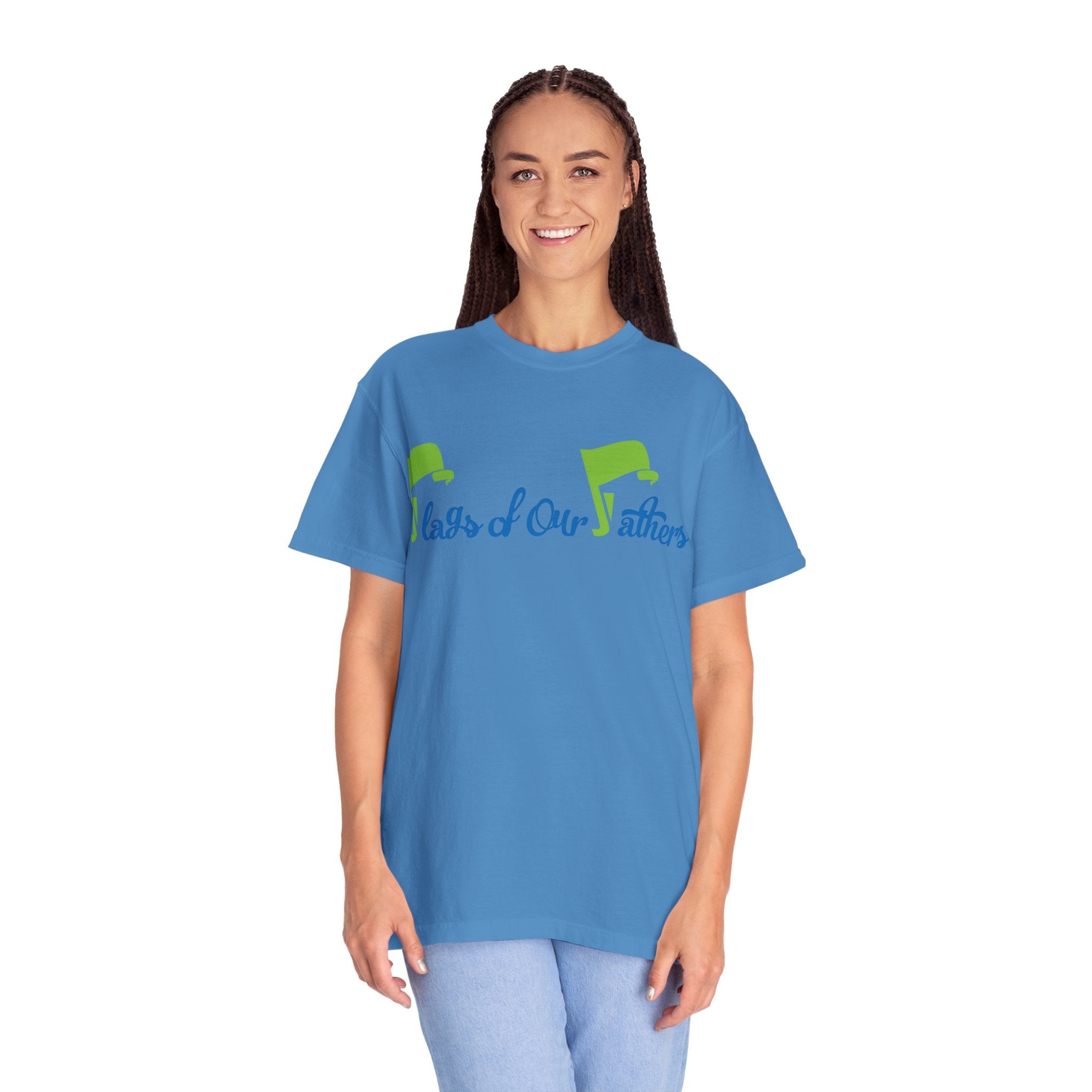 Flags of Our Father T-shirt - Blue Green