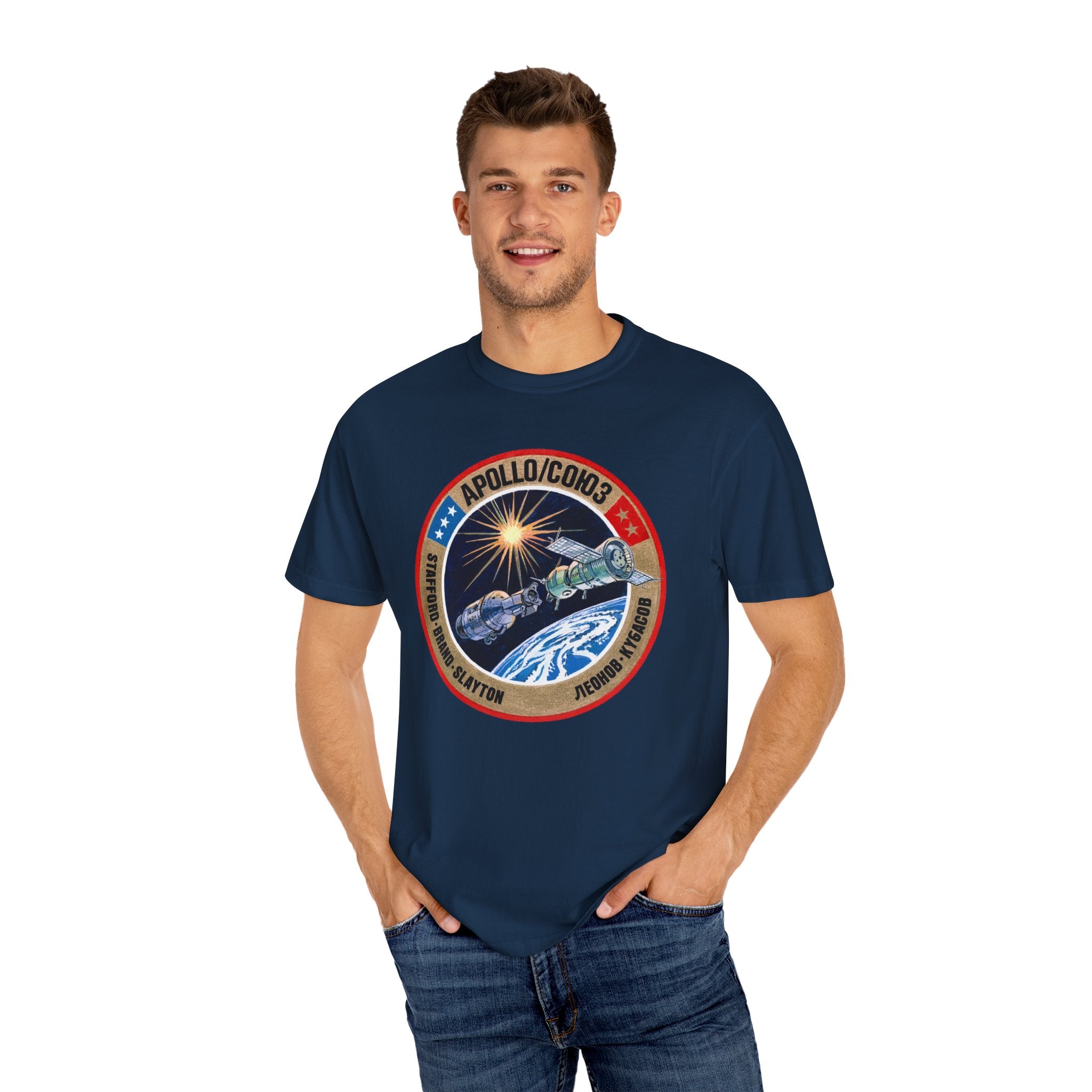 Vintage Logo Patch Unisex - Soviet American Soyuz Apollo Collaboration Mission