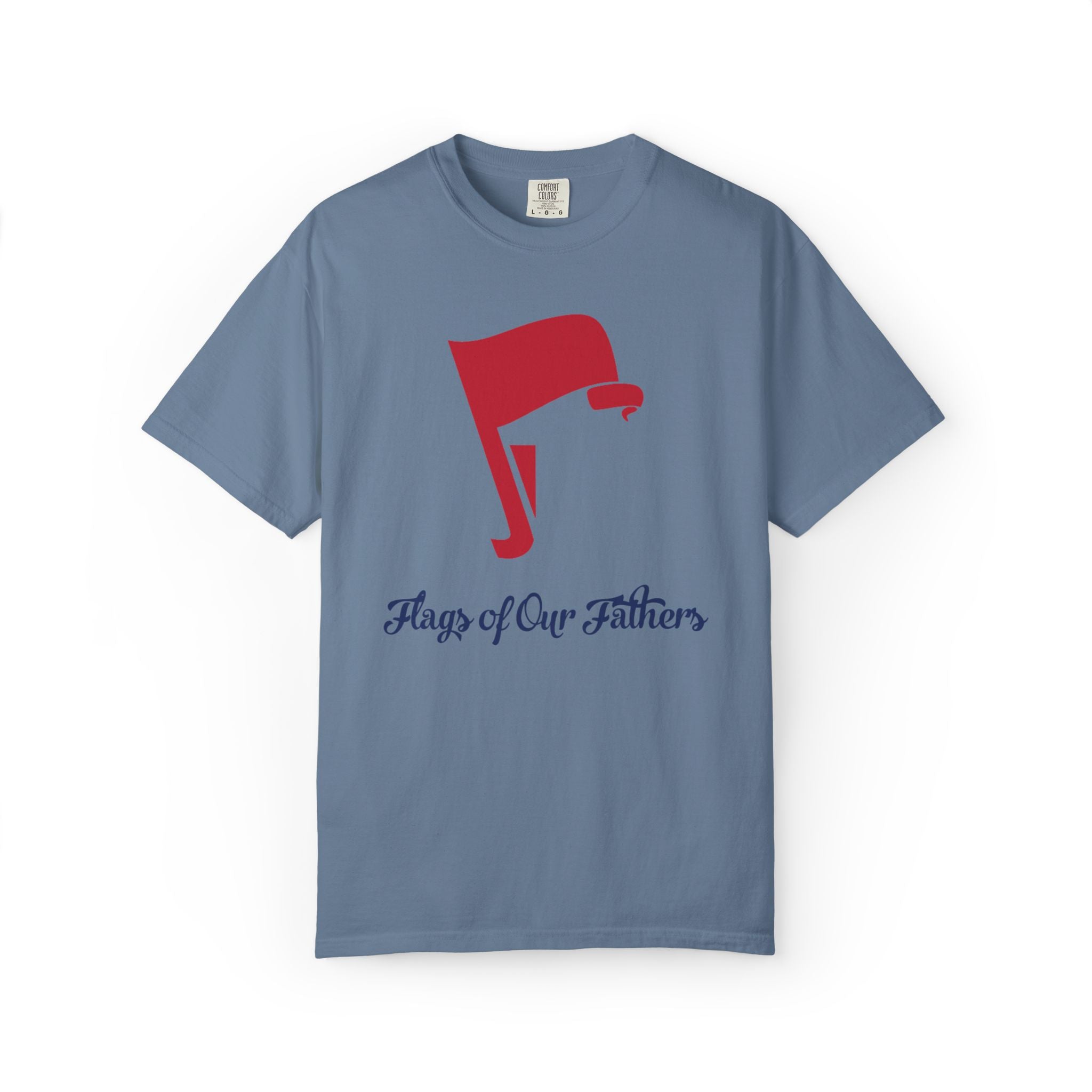Flags of Our Father Graphic Tee - Unisex T-shirt Blue Red