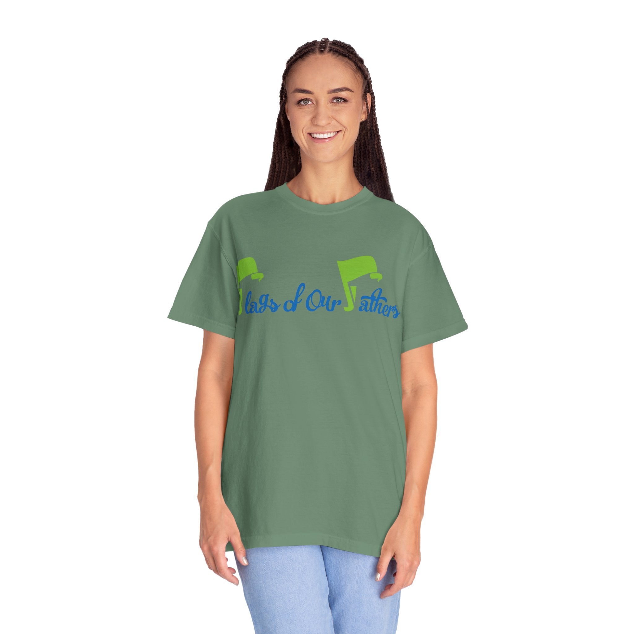 Flags of Our Father T-shirt - Blue Green