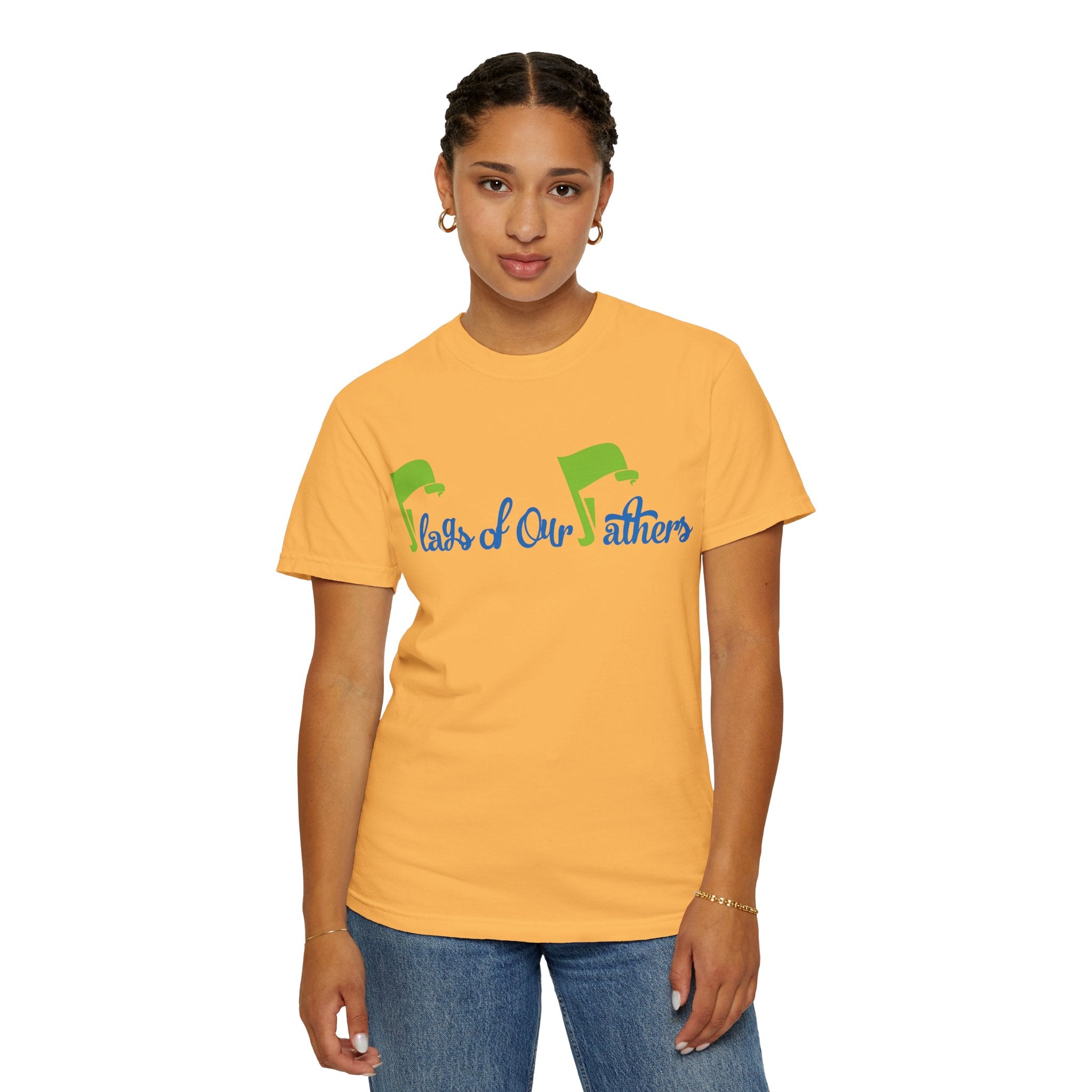 Flags of Our Father T-shirt - Blue Green