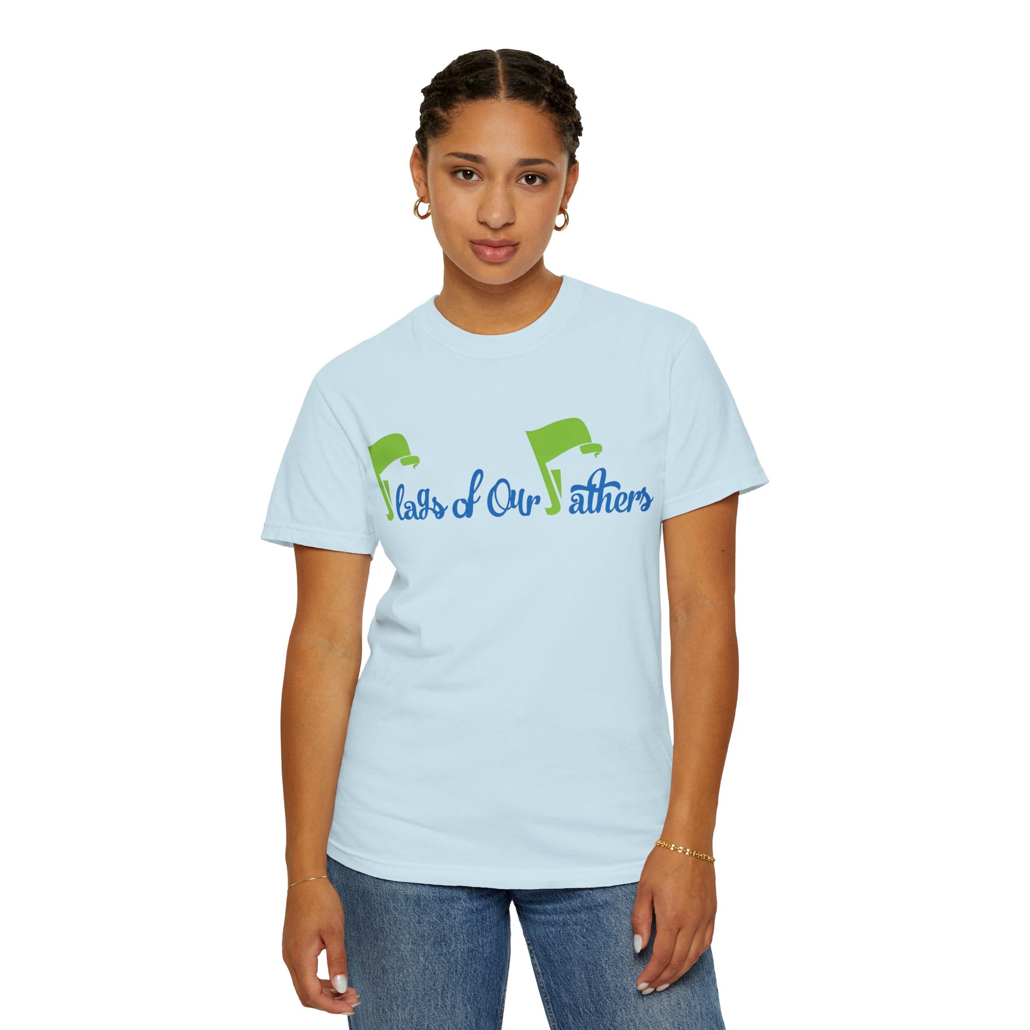 Flags of Our Father T-shirt - Blue Green