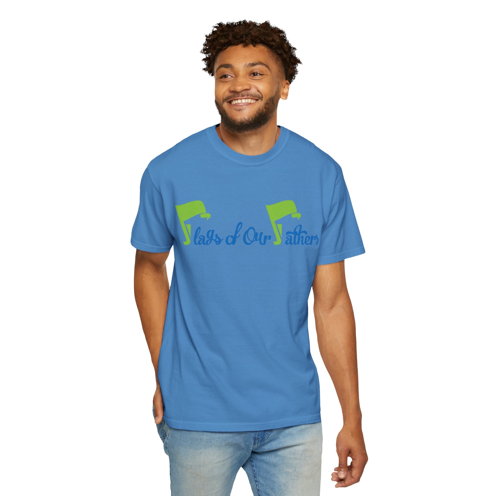Flags of Our Father T-shirt - Blue Green