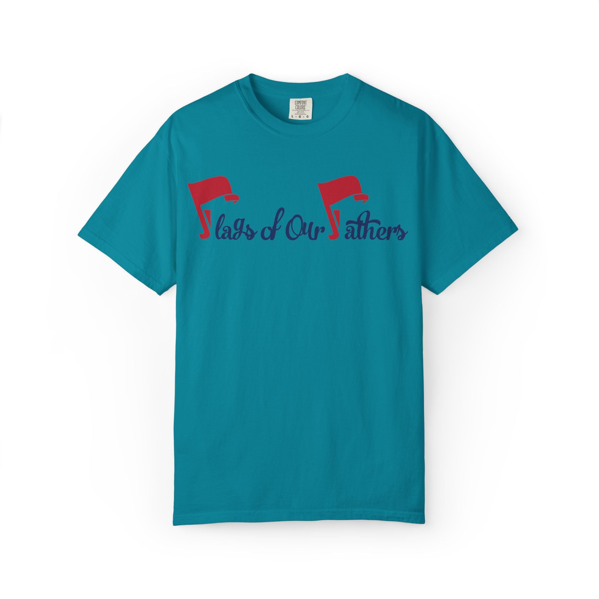 Flags of Our Father Graphic T-shirt - Blue Red