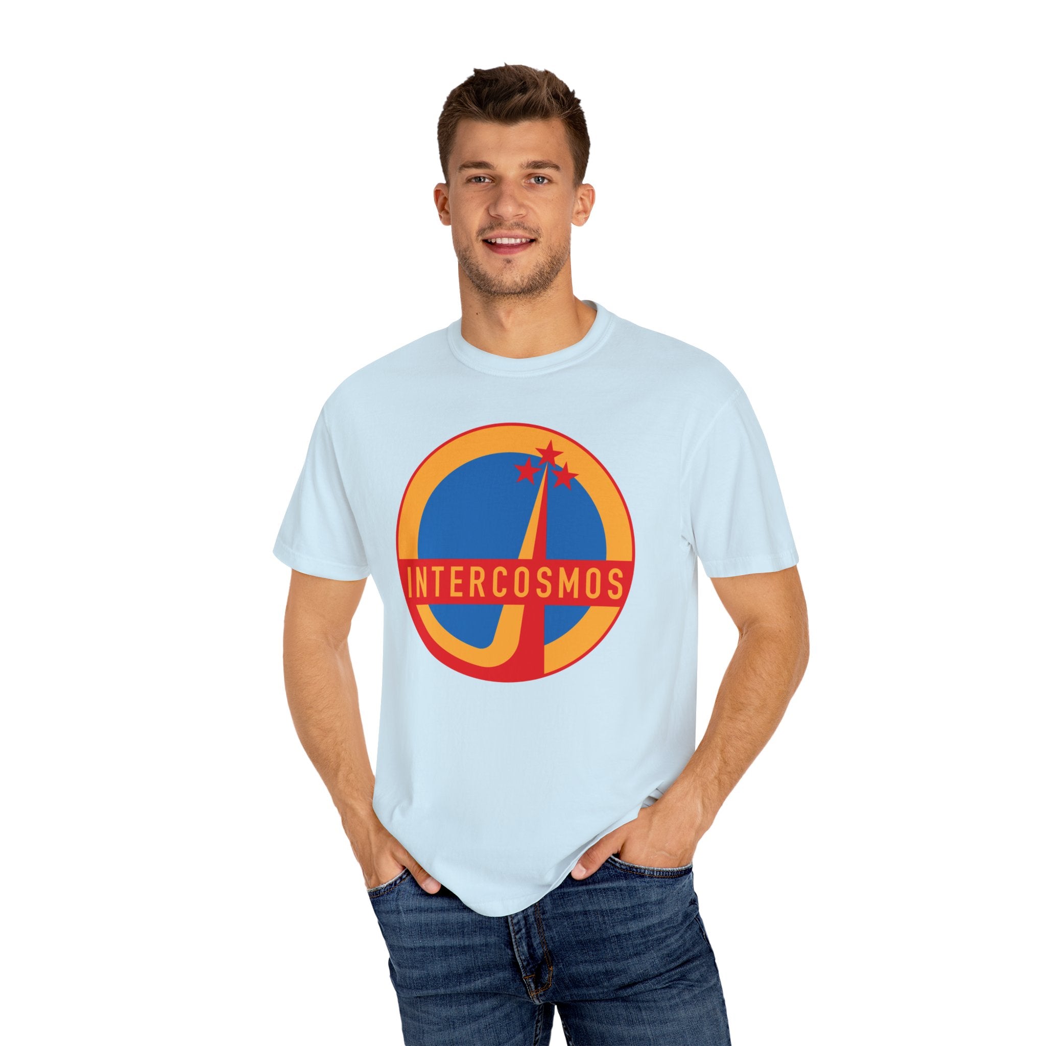 Unisex T-shirt Vintage Intercosmos Soviet Space Program Logo