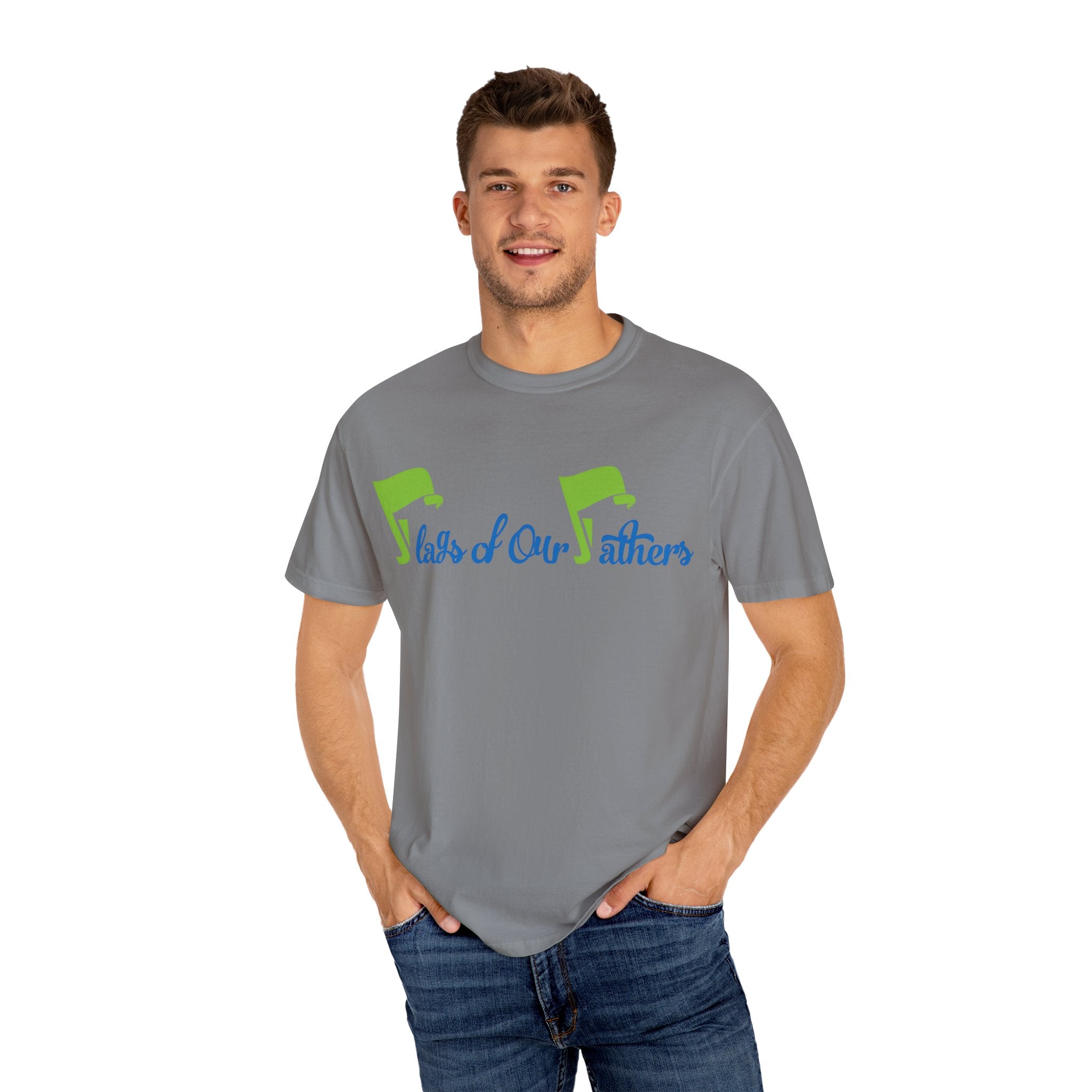 Flags of Our Father T-shirt - Blue Green