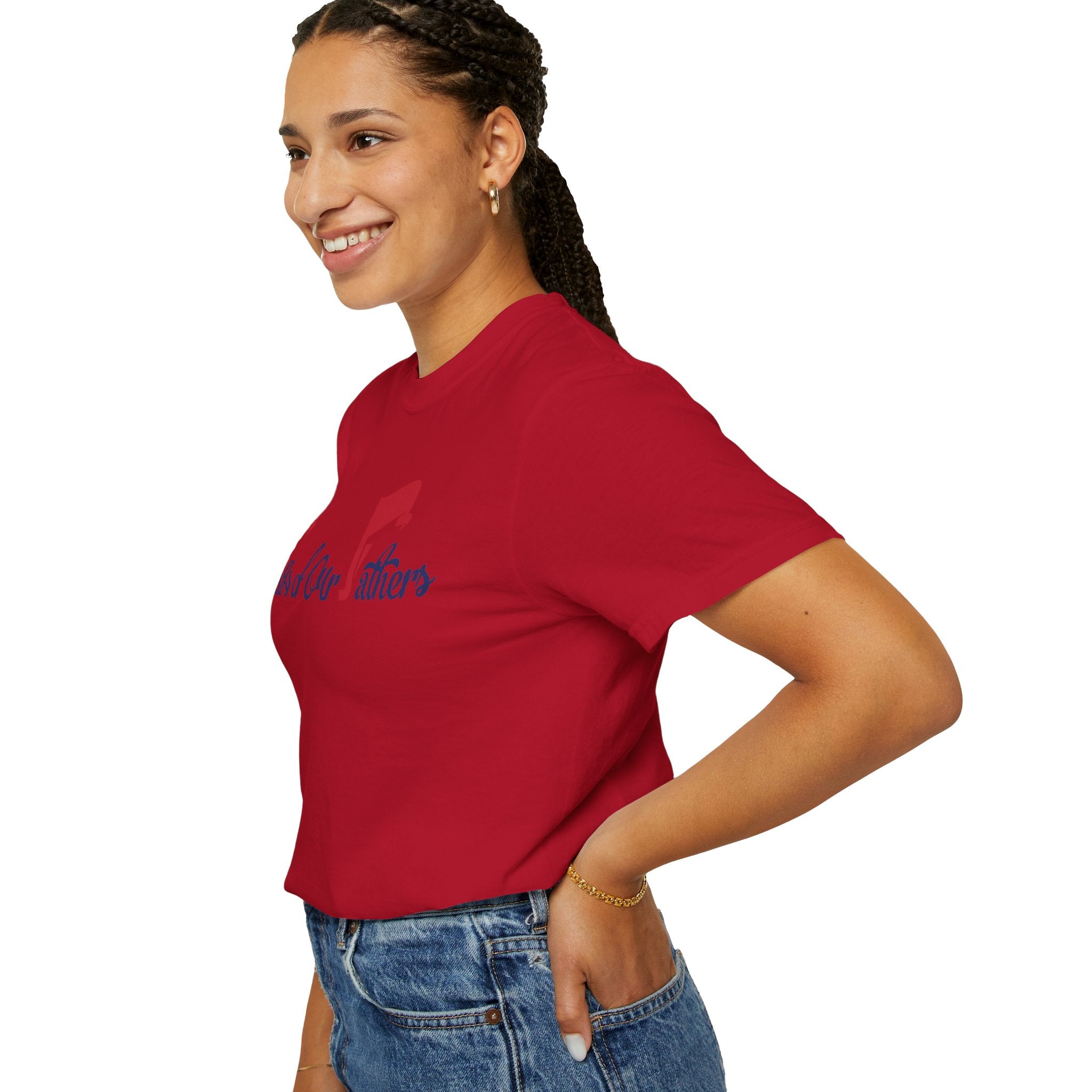 Flags of Our Father Graphic T-shirt - Blue Red