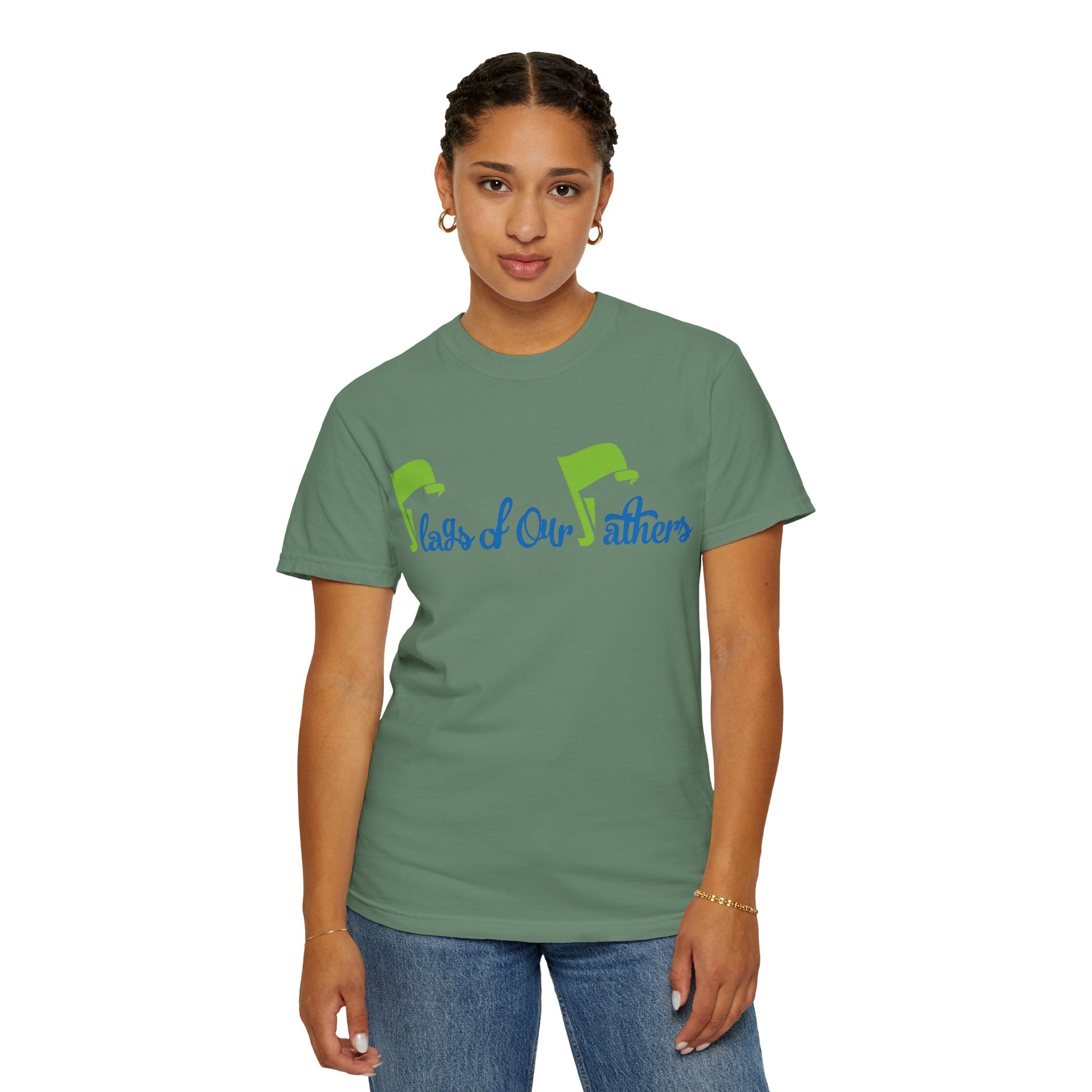 Flags of Our Father T-shirt - Blue Green